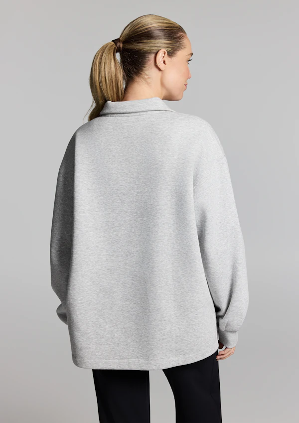 Cosy Fleece Collared Sweatshirt
