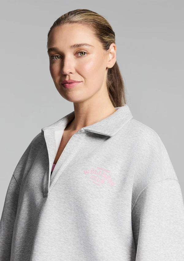 Cosy Fleece Collared Sweatshirt
