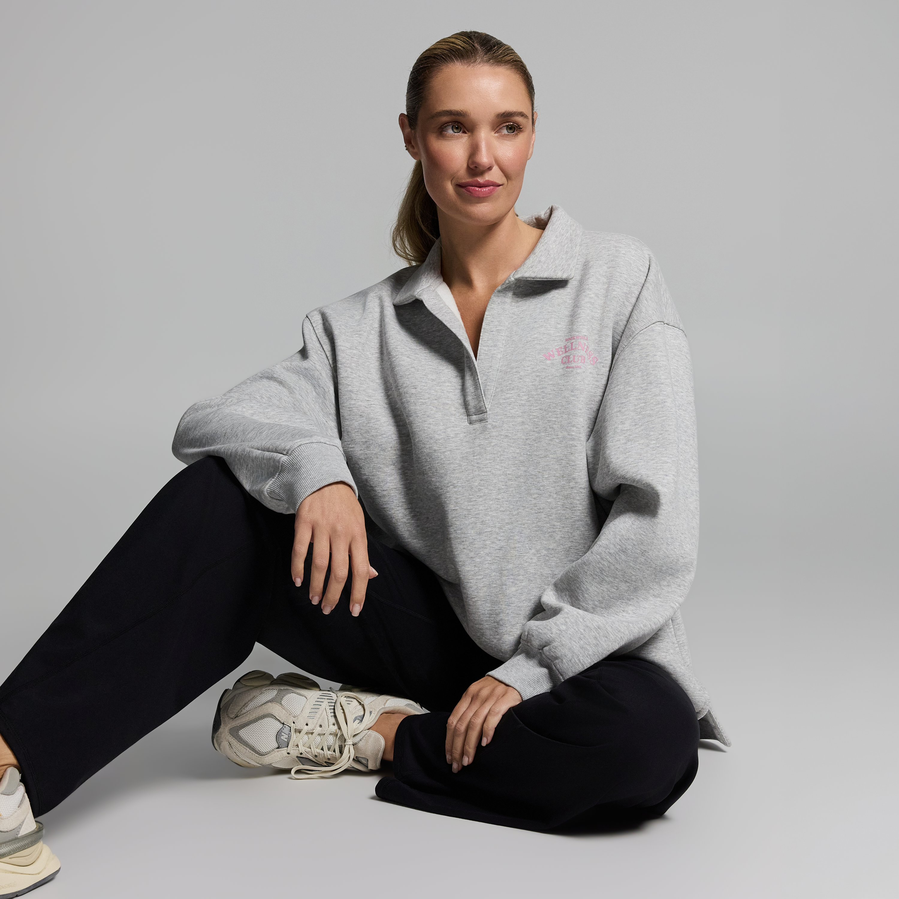 Cosy Fleece Collared Sweatshirt