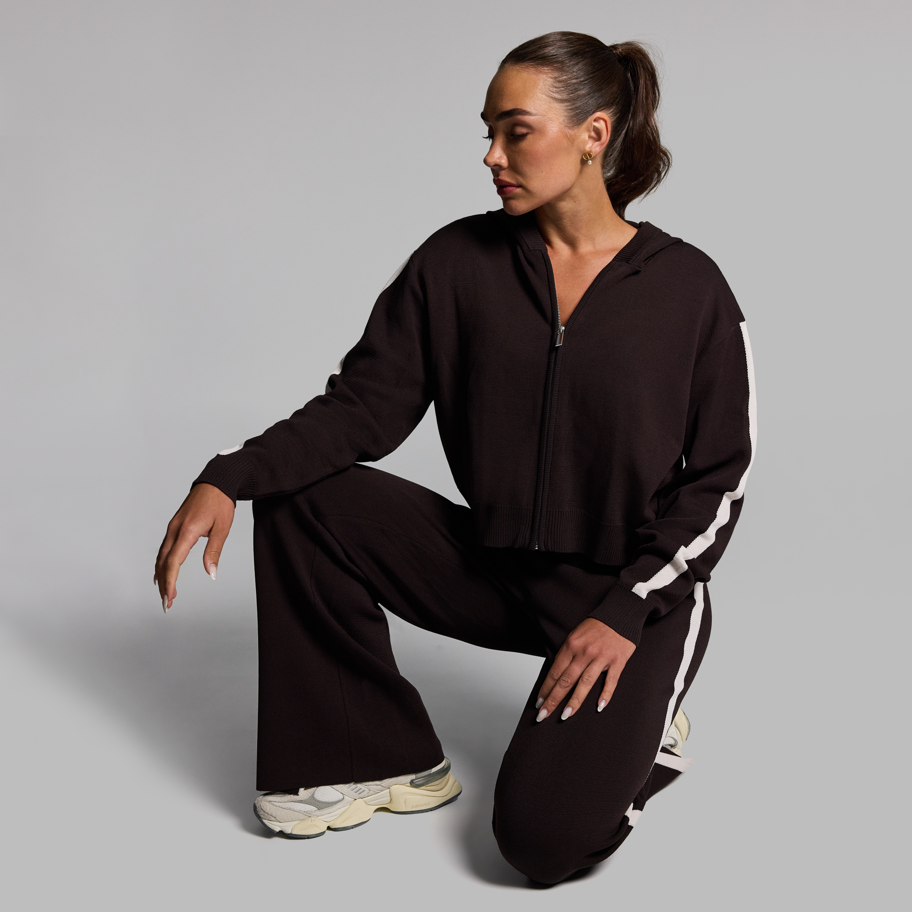 Stripe Side Knit Jacket