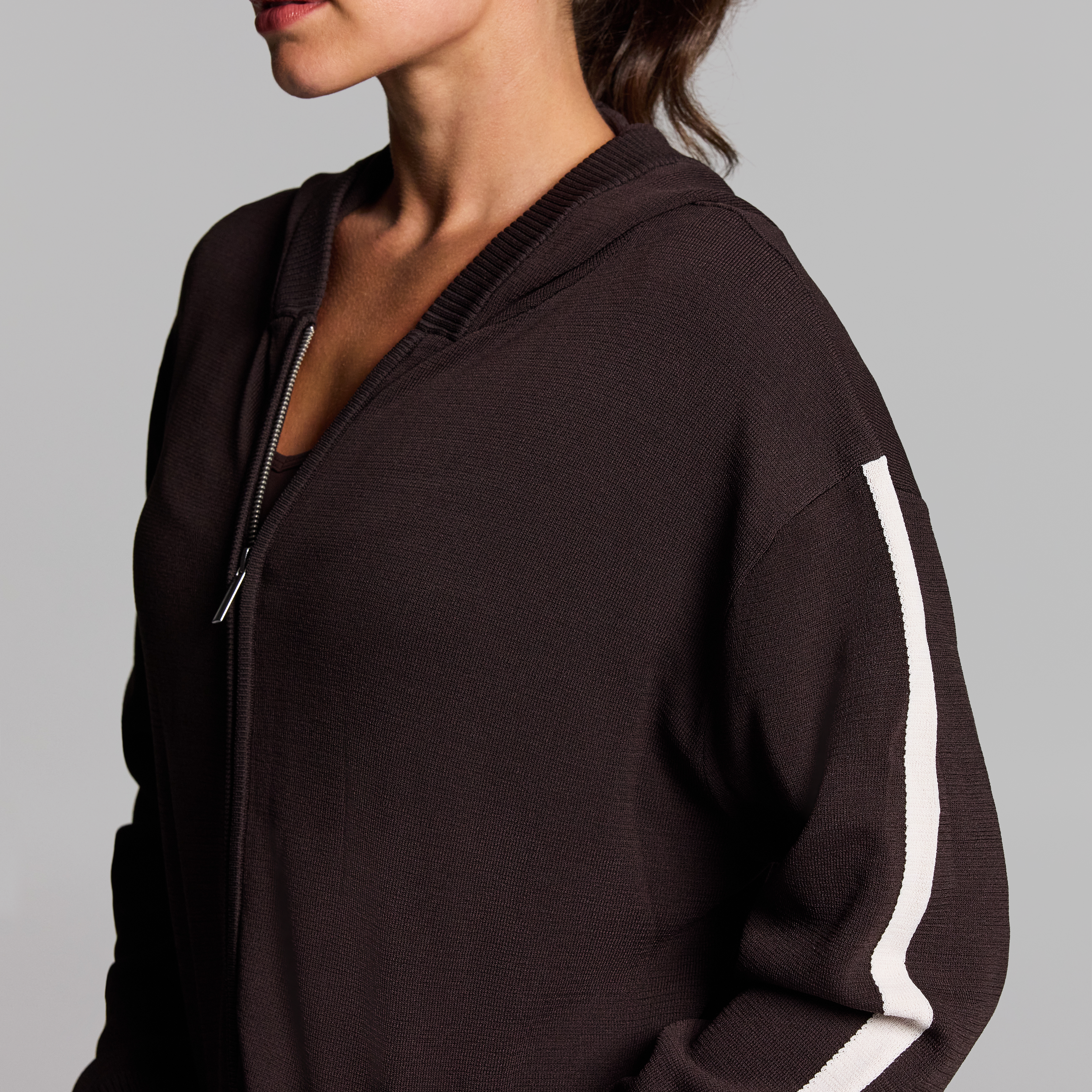 Stripe Side Knit Jacket