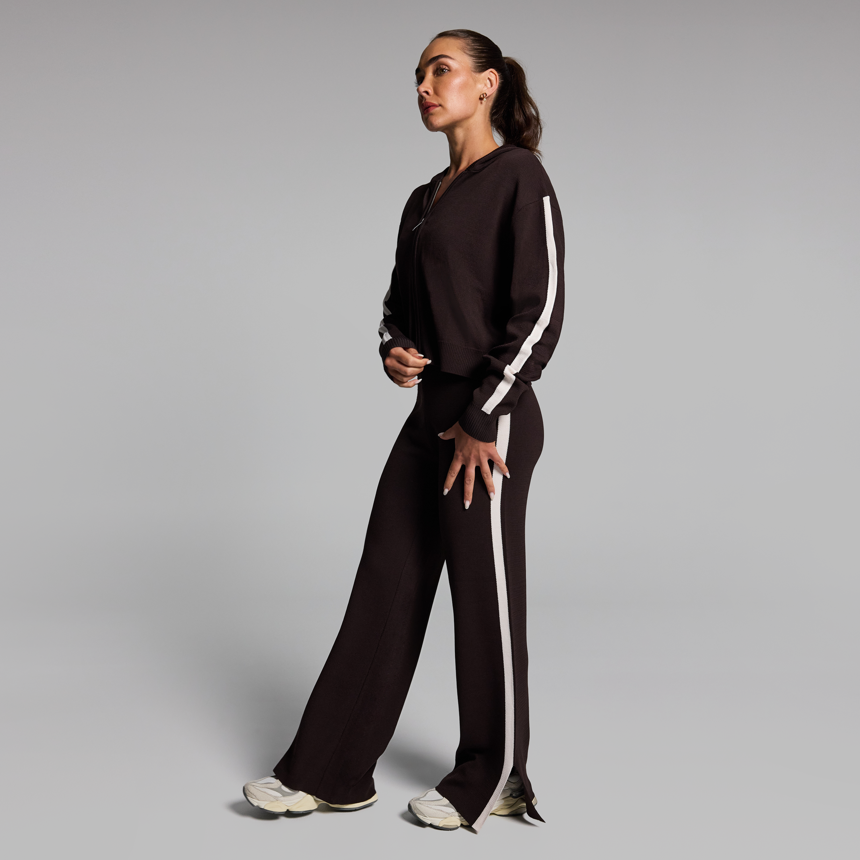 Stripe Side Knit Jacket