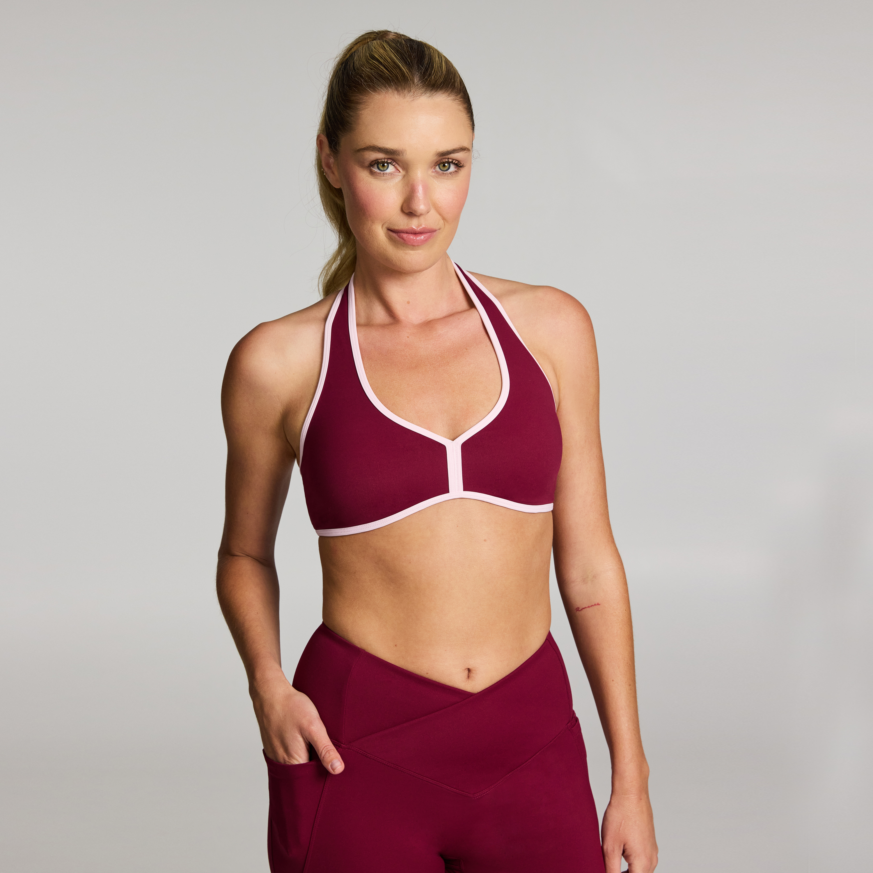 Plunge Halter Low Impact Sports Bra