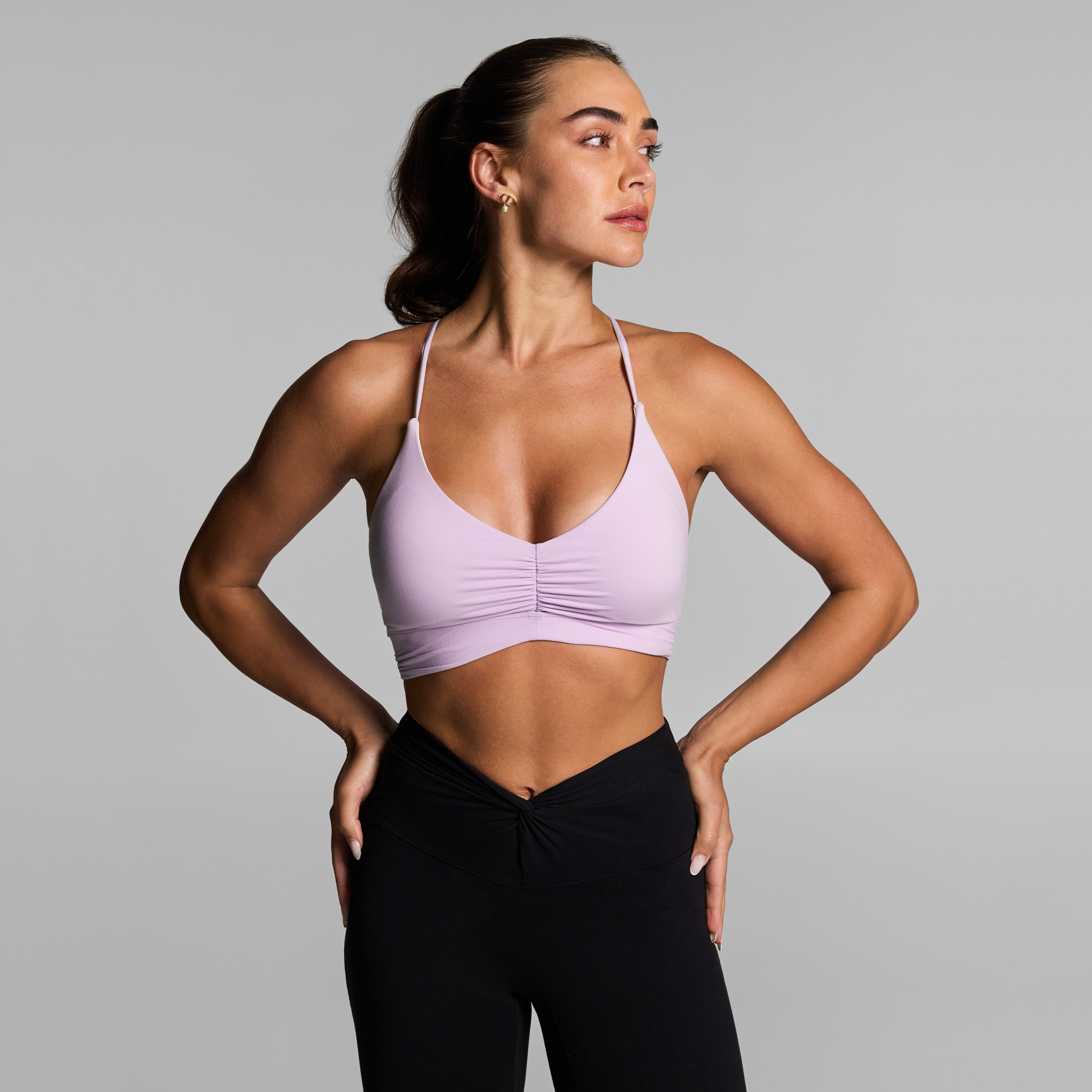 Luxesoft Rouched Low Impact Sports Bra
