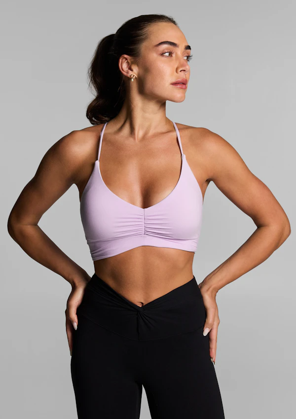Luxesoft Rouched Low Impact Sports Bra