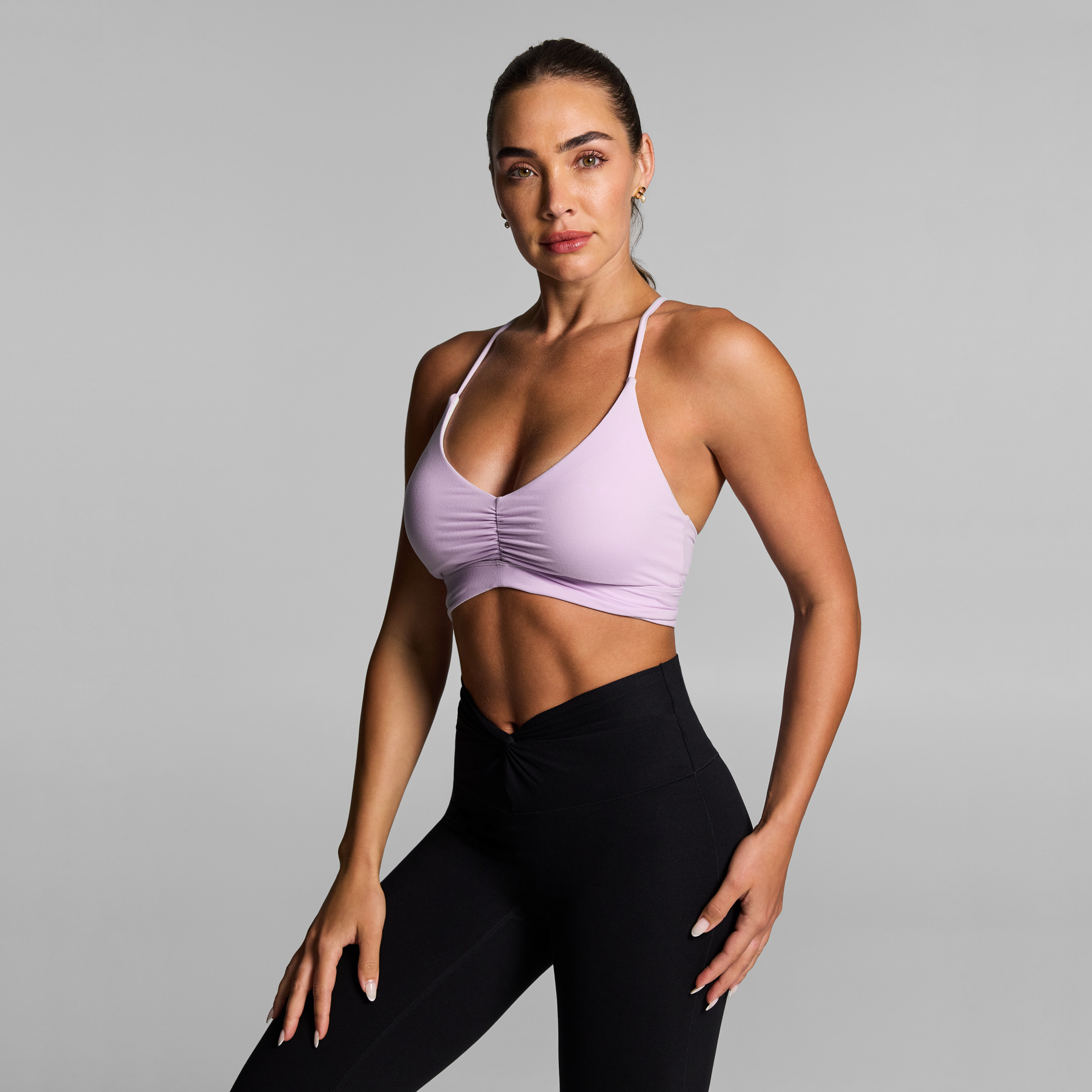 Luxesoft Rouched Low Impact Sports Bra
