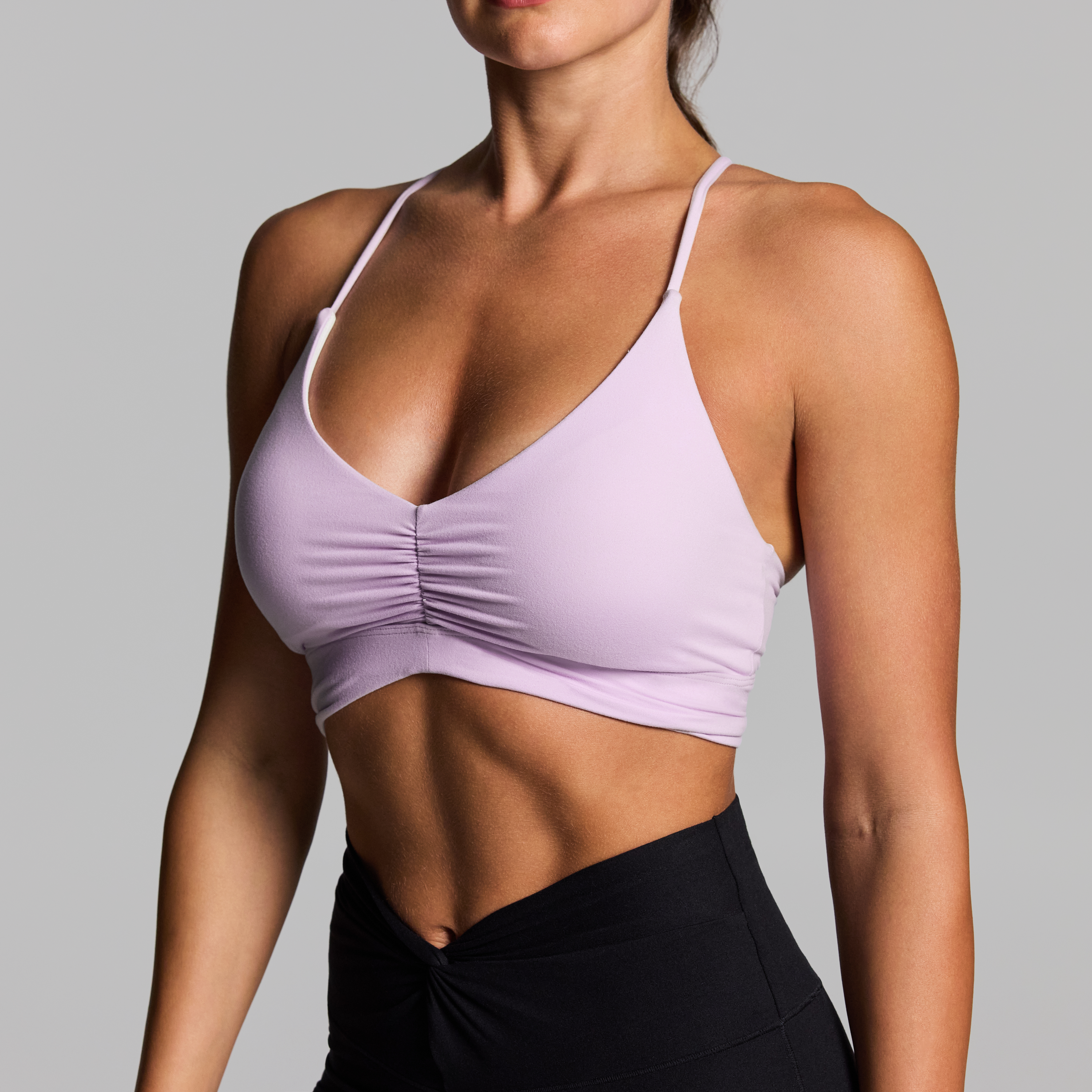 Luxesoft Rouched Low Impact Sports Bra