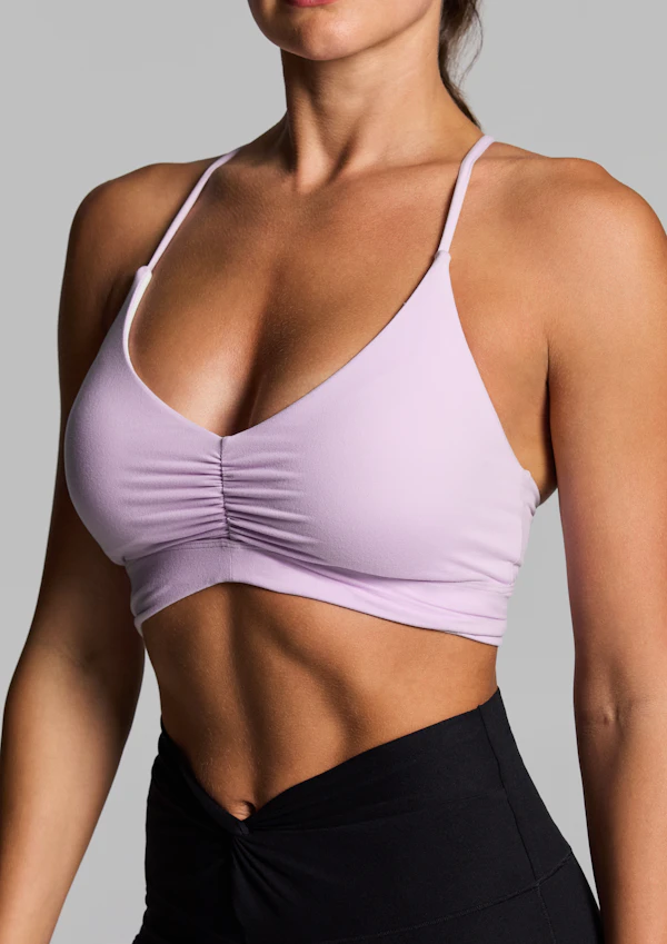 Luxesoft Rouched Low Impact Sports Bra