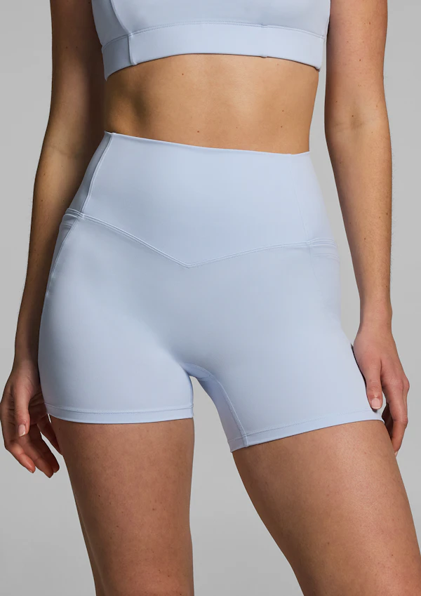 No Front Seam Pocket Mid Thigh Bike Shorts