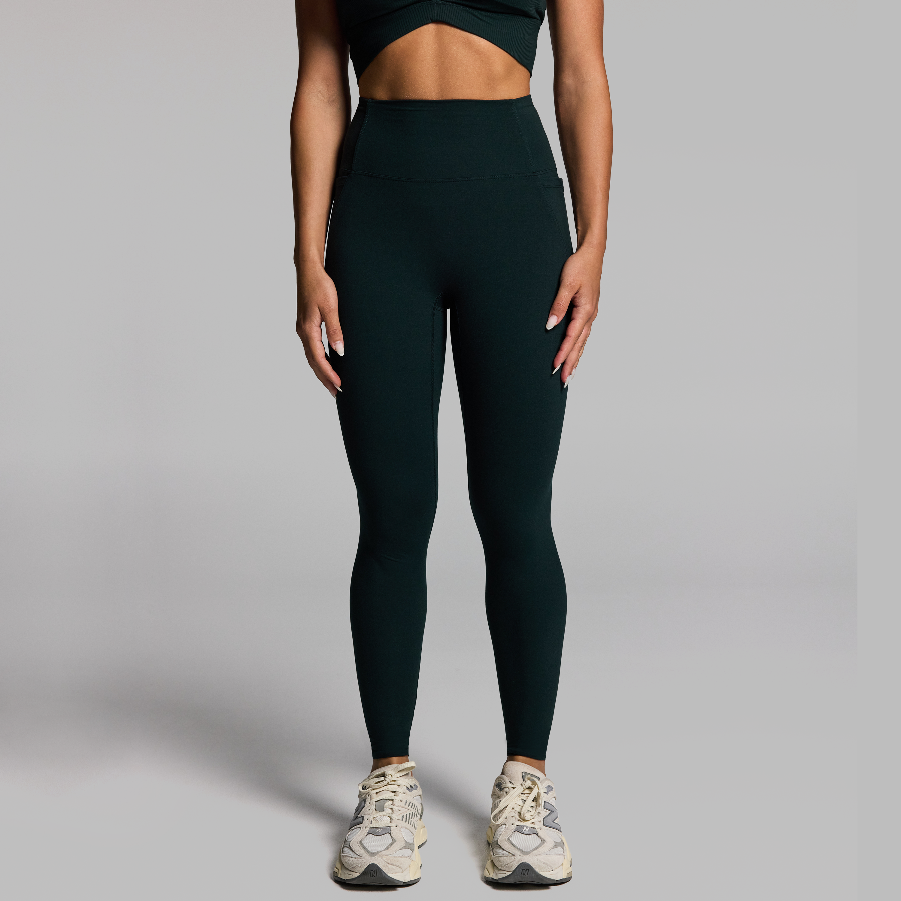 Luxesoft No Front Seam Pocket Full Length Tights