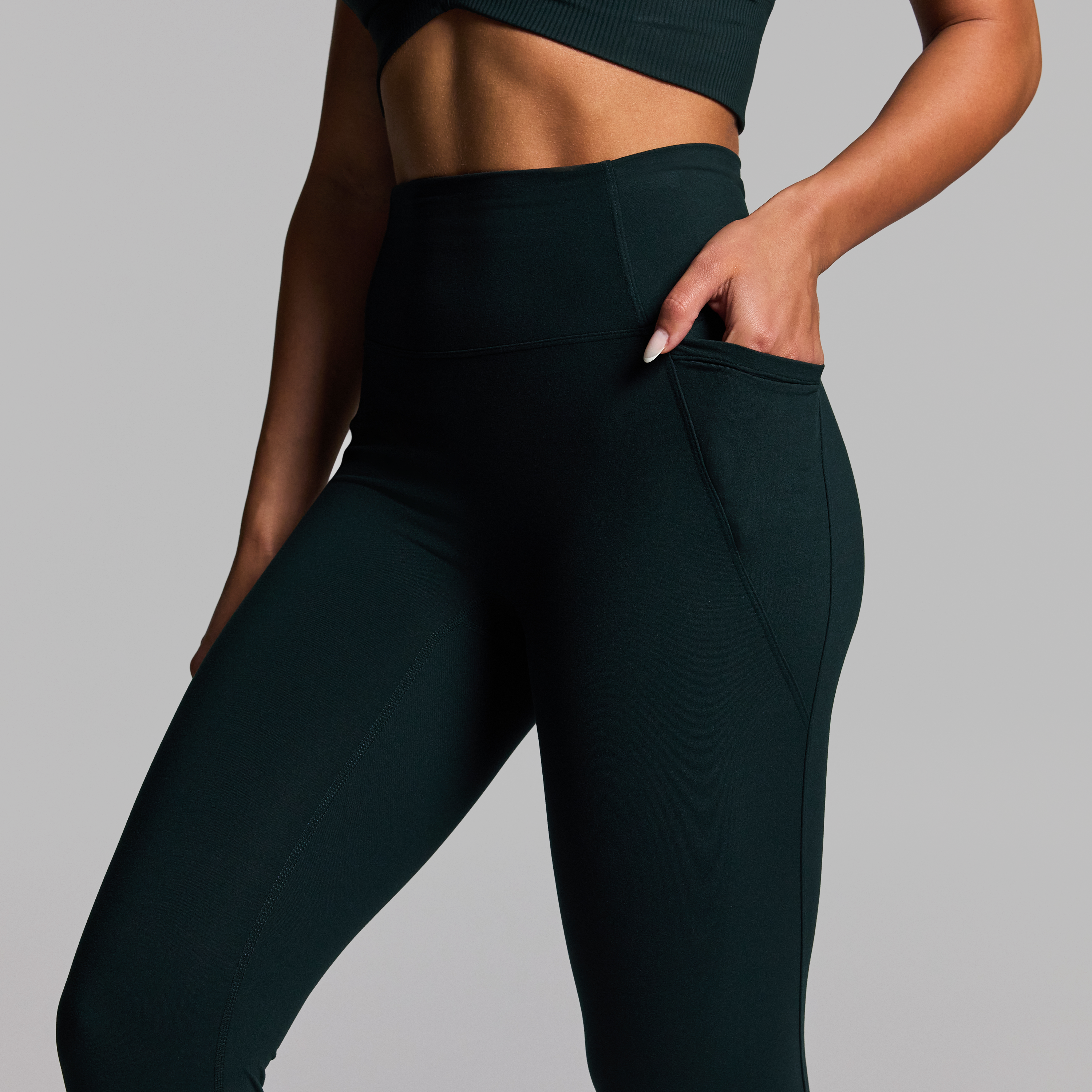 Luxesoft No Front Seam Pocket Full Length Tights