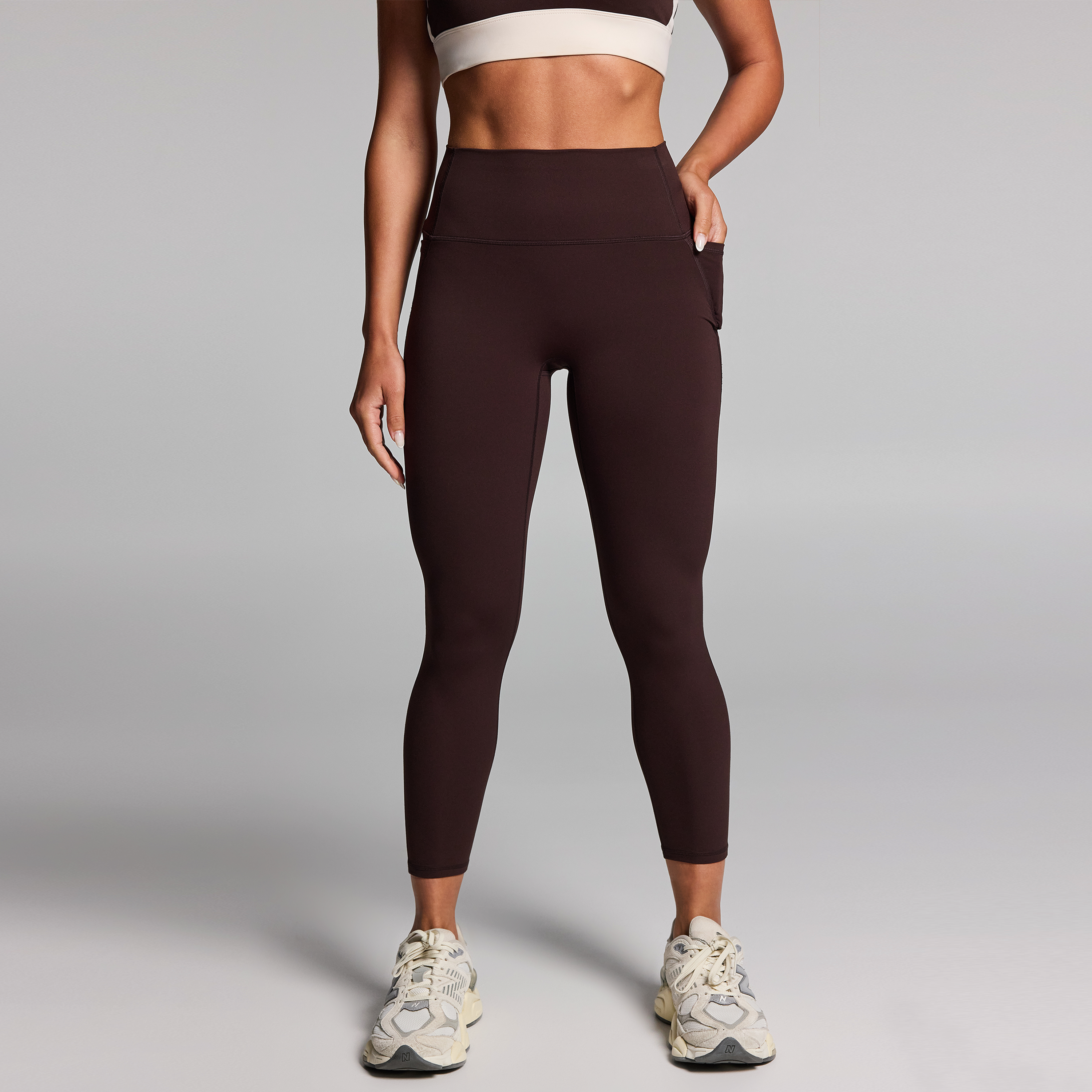 No Front Seam Pocket Ankle Grazer Tights