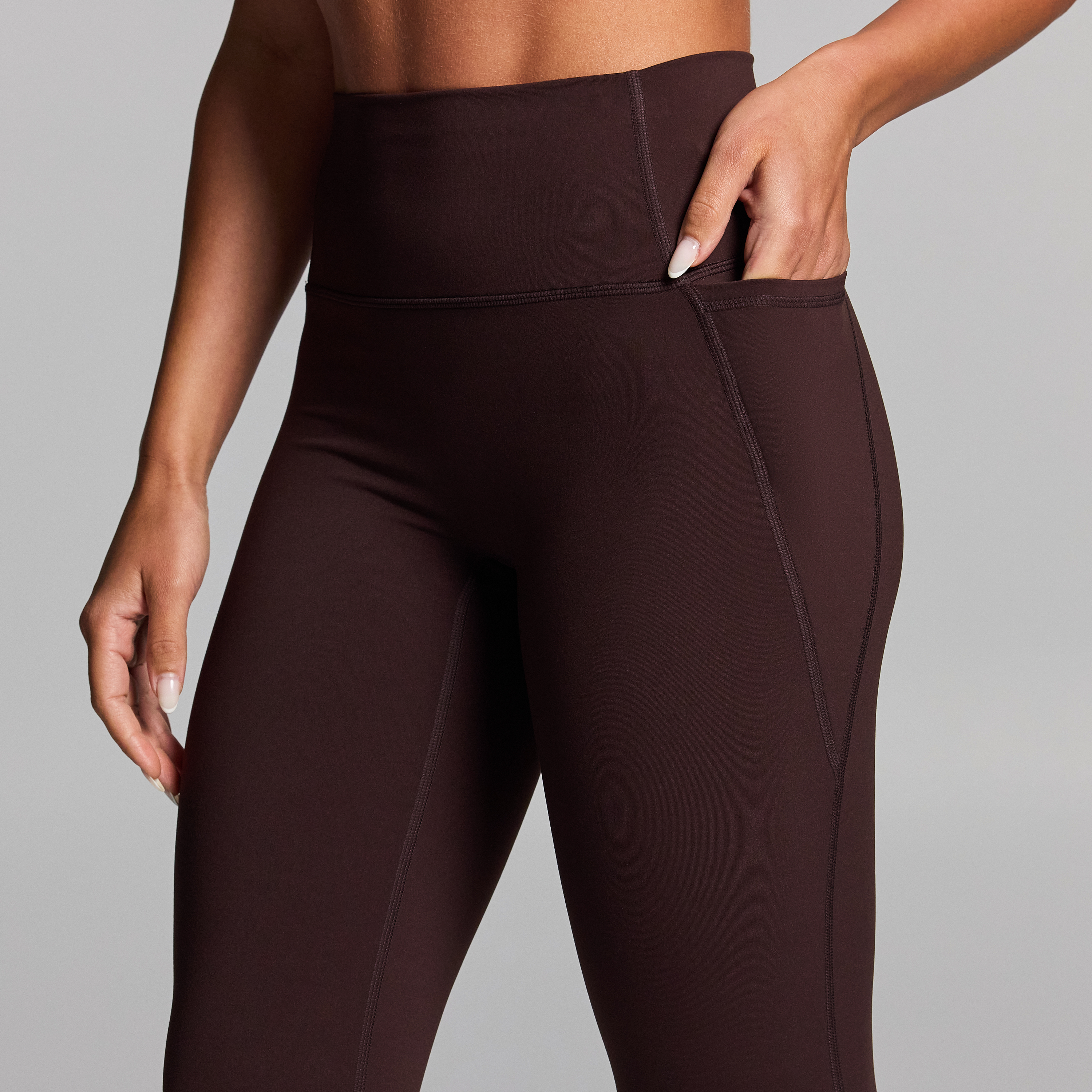 No Front Seam Pocket Ankle Grazer Tights