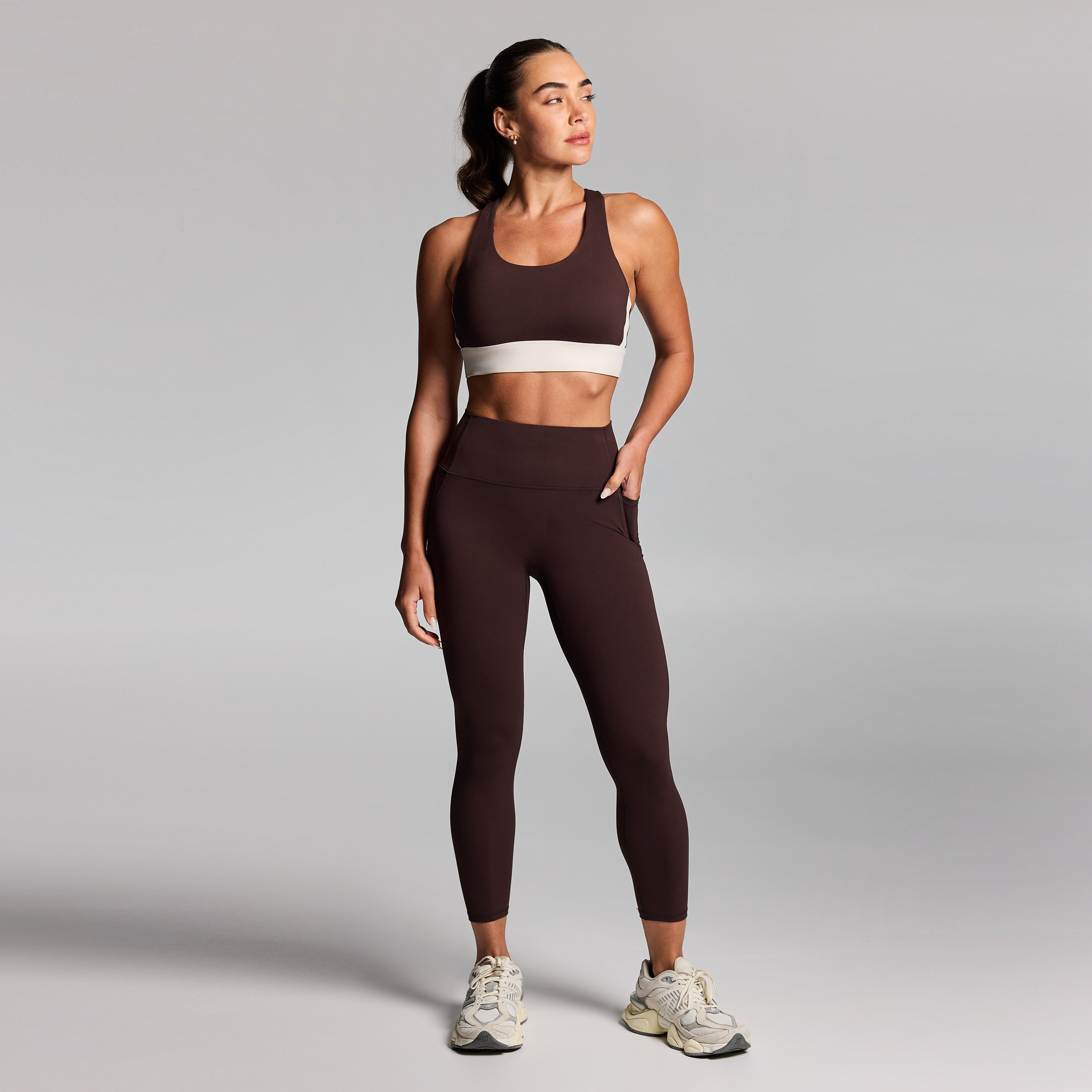 No Front Seam Pocket Ankle Grazer Tights