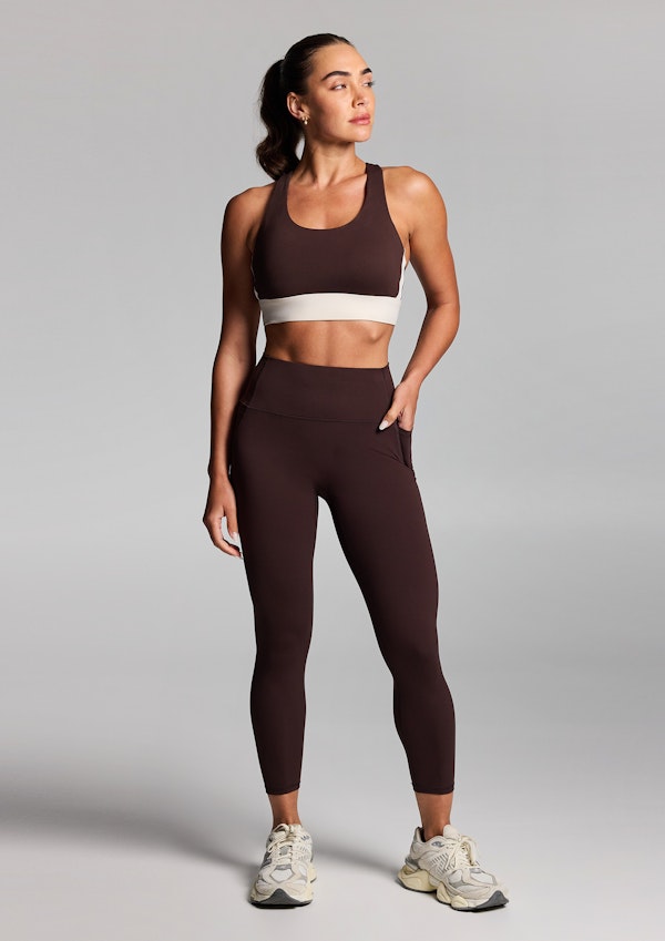 No Front Seam Pocket Ankle Grazer Tights