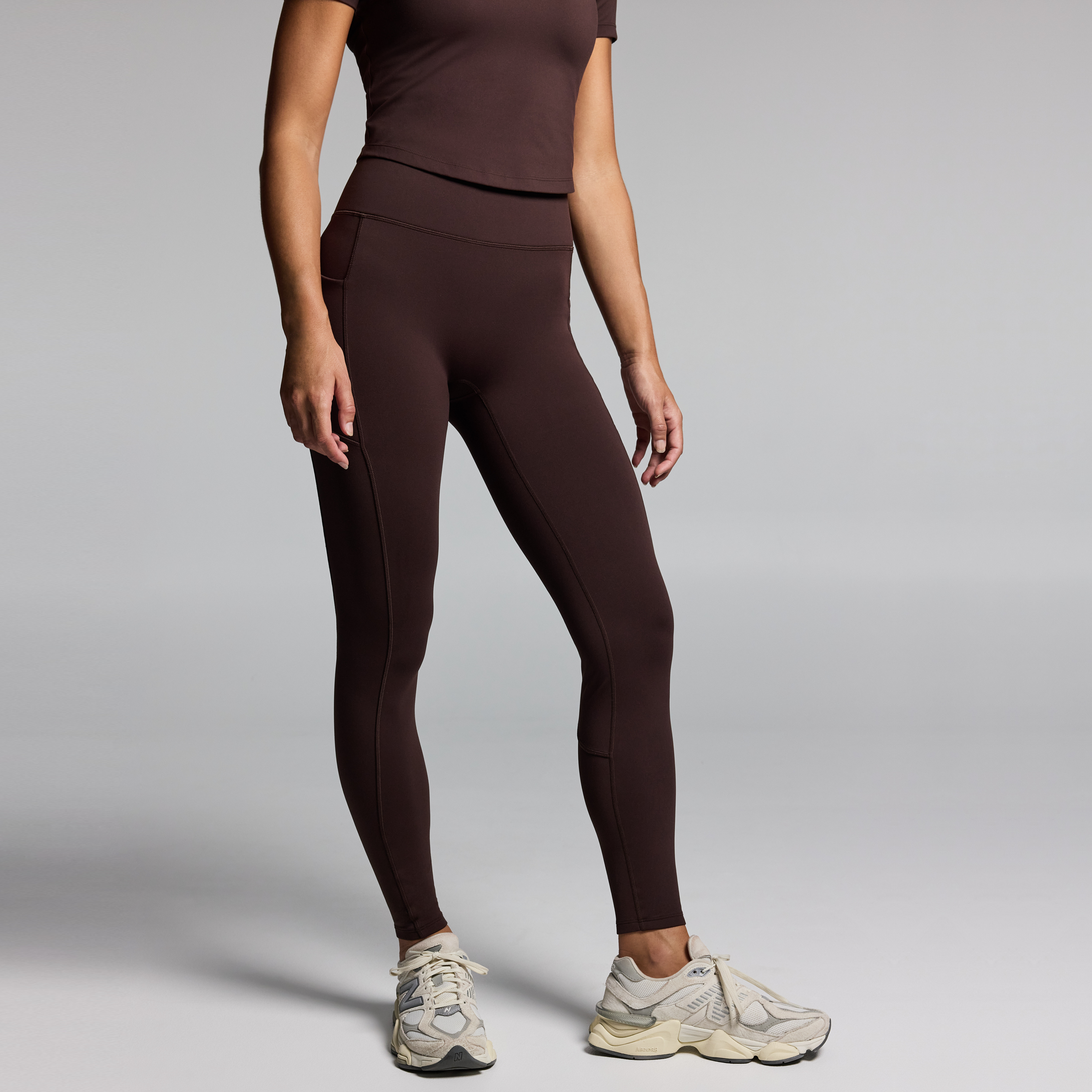 No Front Seam Thermal Full Length Pocket Tights