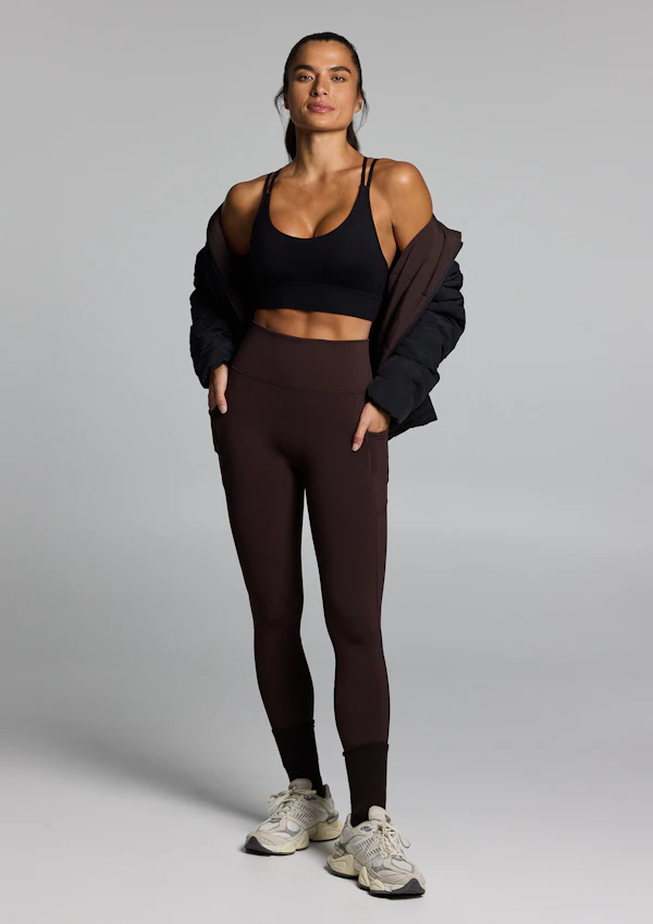 No Front Seam Thermal Full Length Pocket Tights