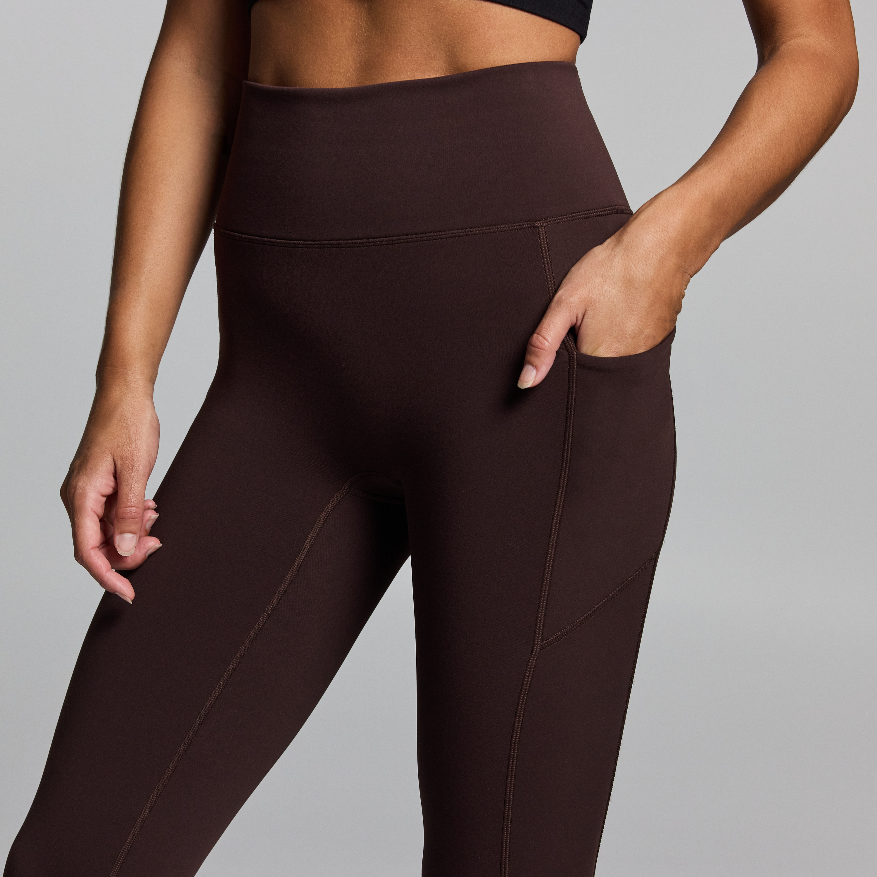 No Front Seam Thermal Full Length Pocket Tights