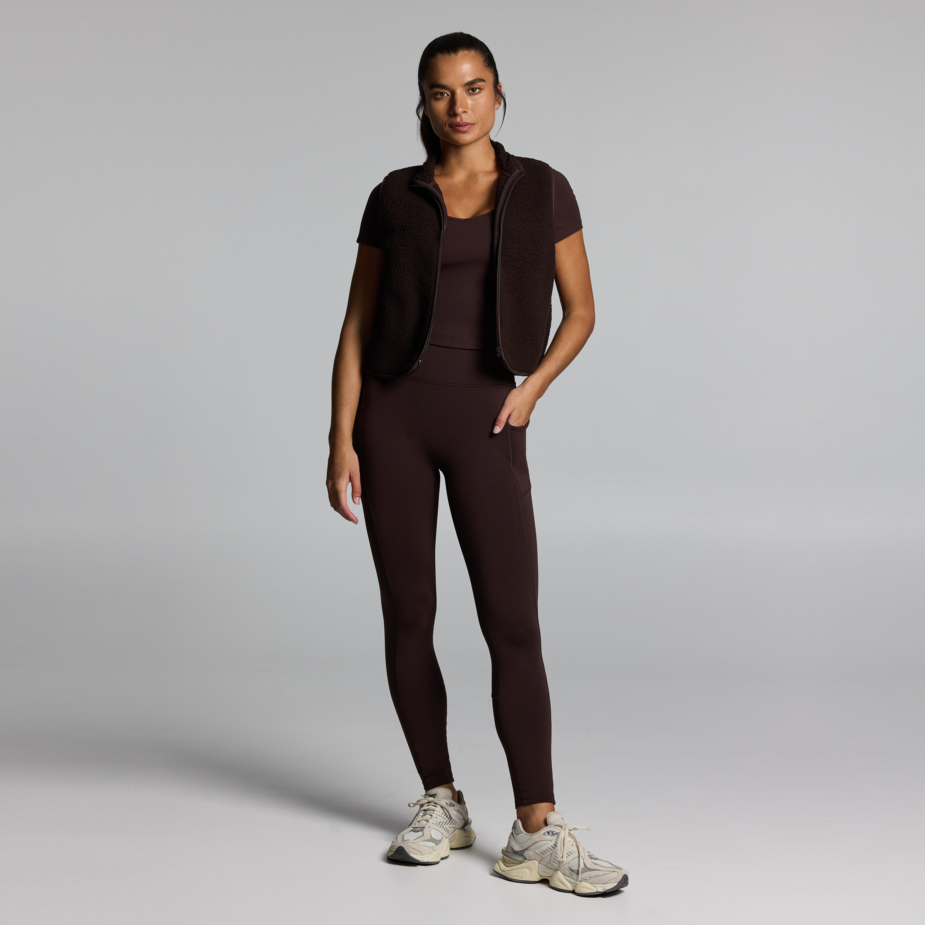 No Front Seam Thermal Full Length Pocket Tights