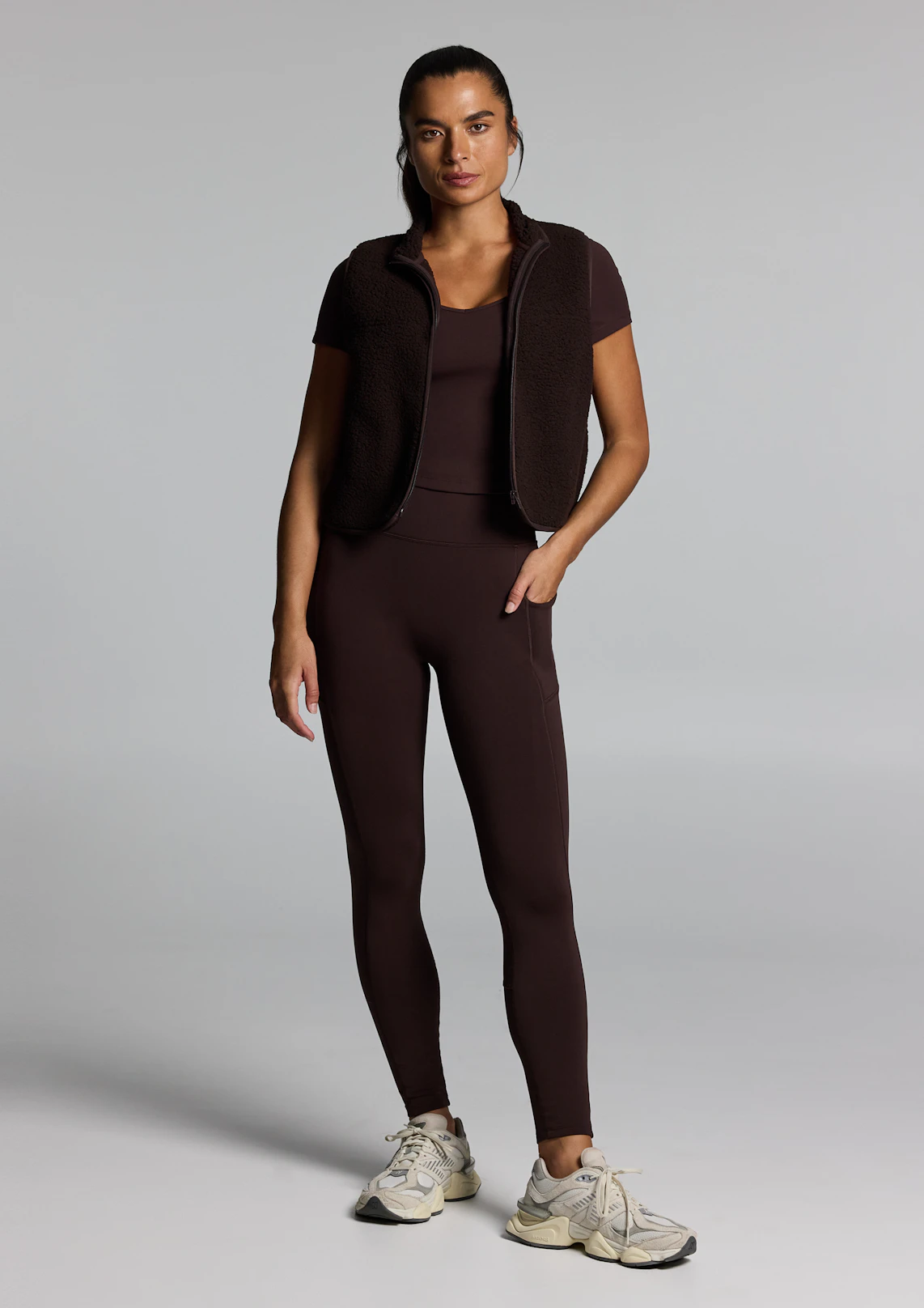 No Front Seam Thermal Full Length Pocket Tights