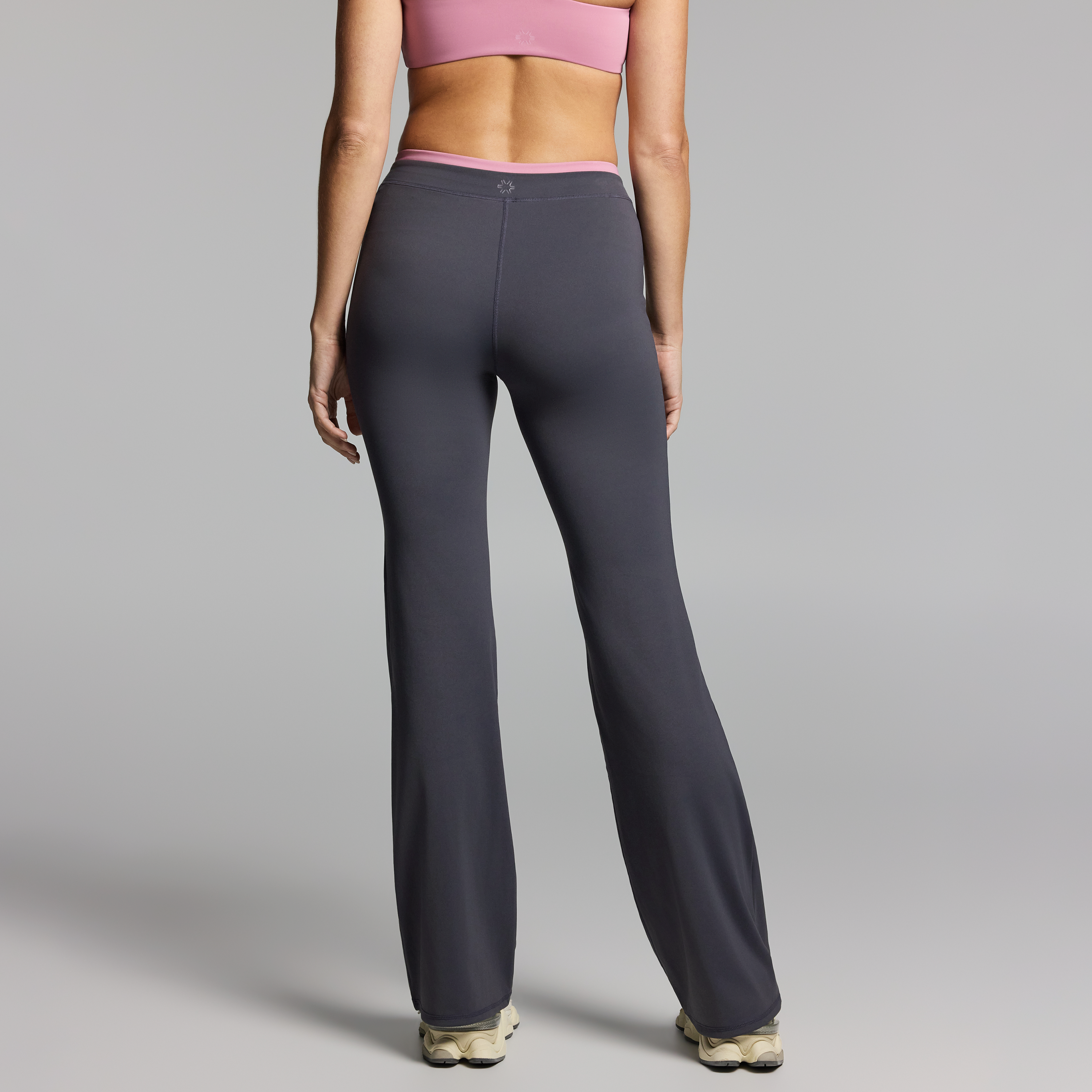 Tipped Tie Front Slim Flared Tights
