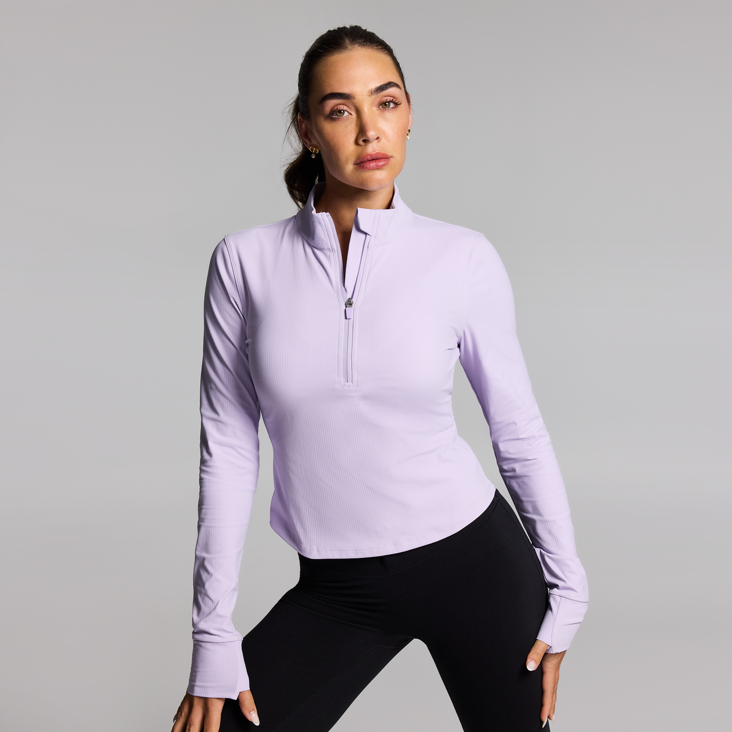 Luxesoft Rib Half Zip Top