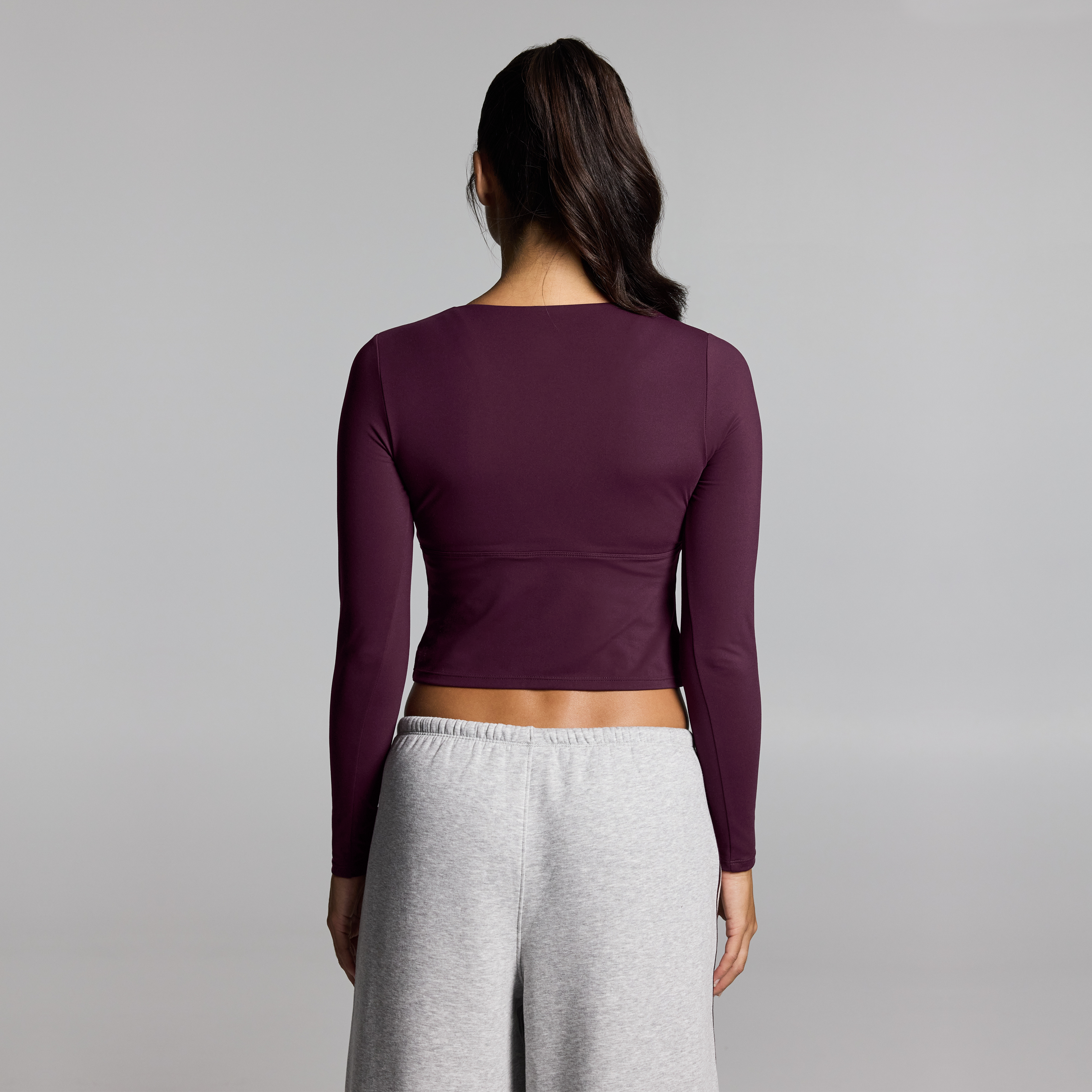 Base One Cross Front Long Sleeve Top