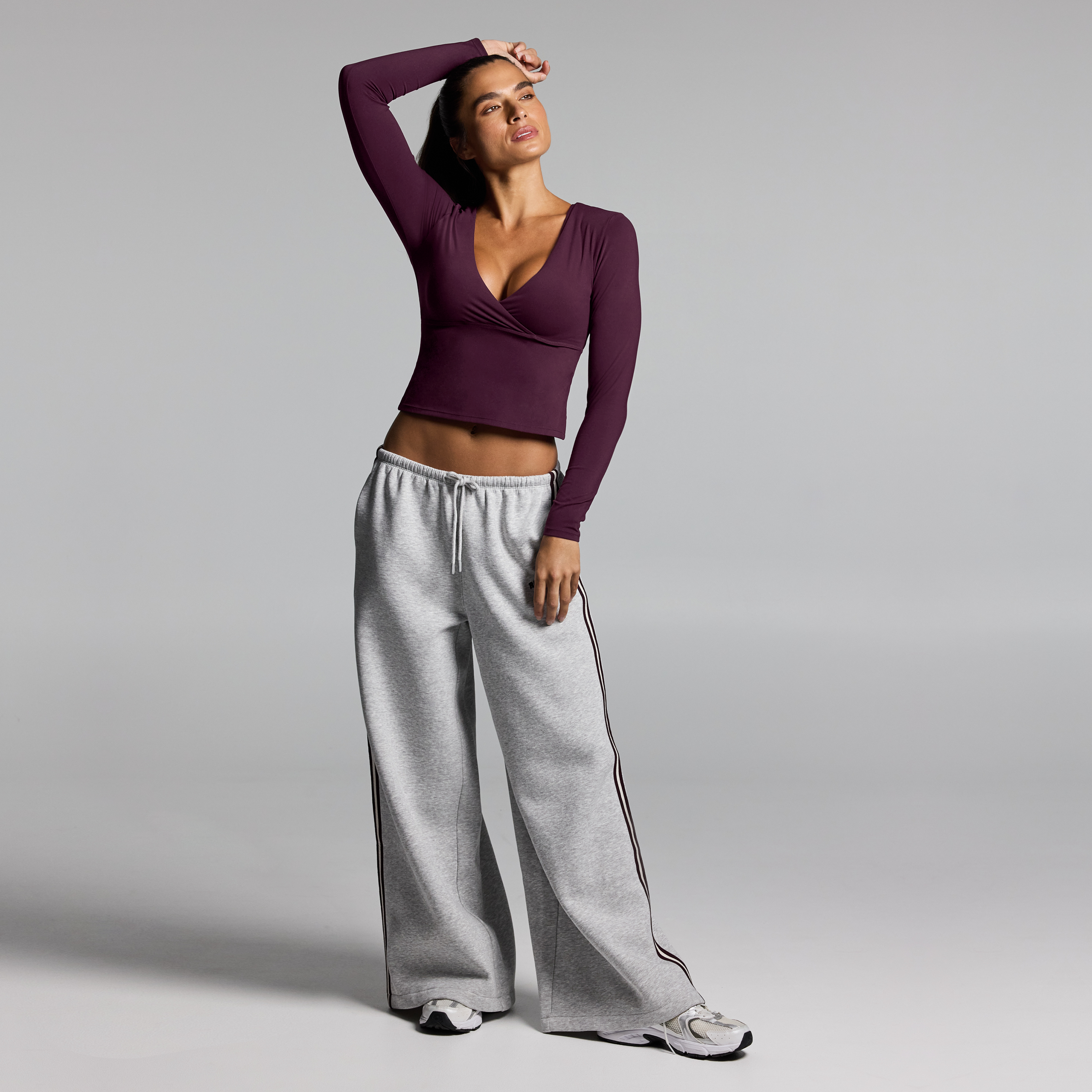 Base One Cross Front Long Sleeve Top