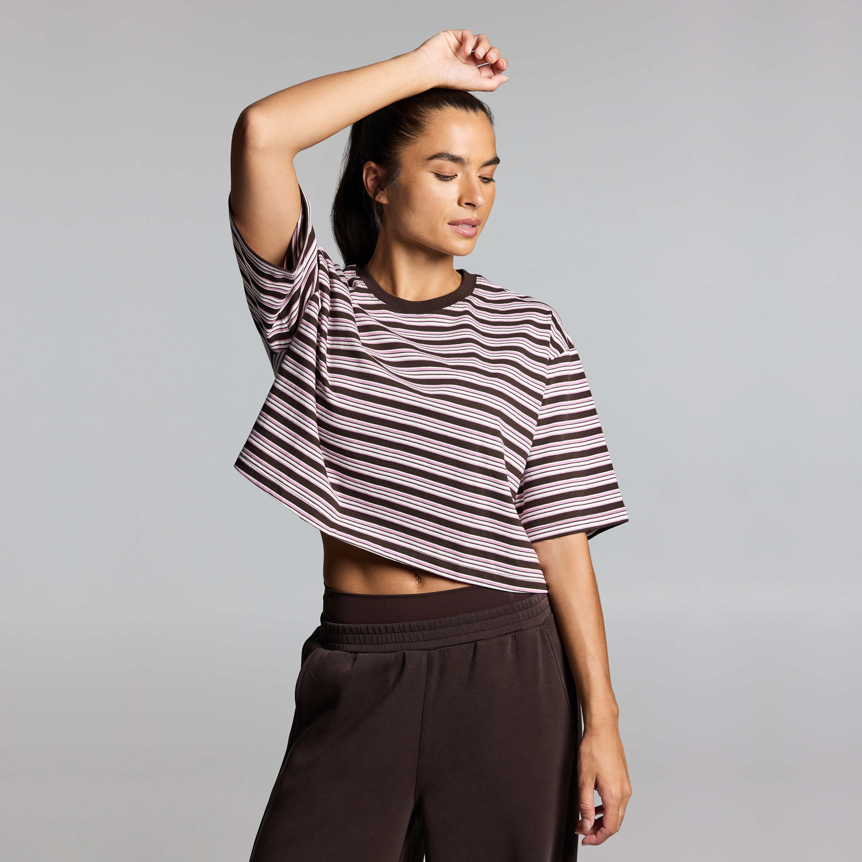 Stripe Boxy Hip Length Tee