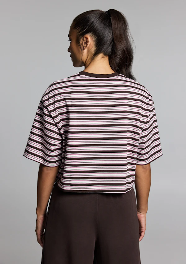 Stripe Boxy Hip Length Tee