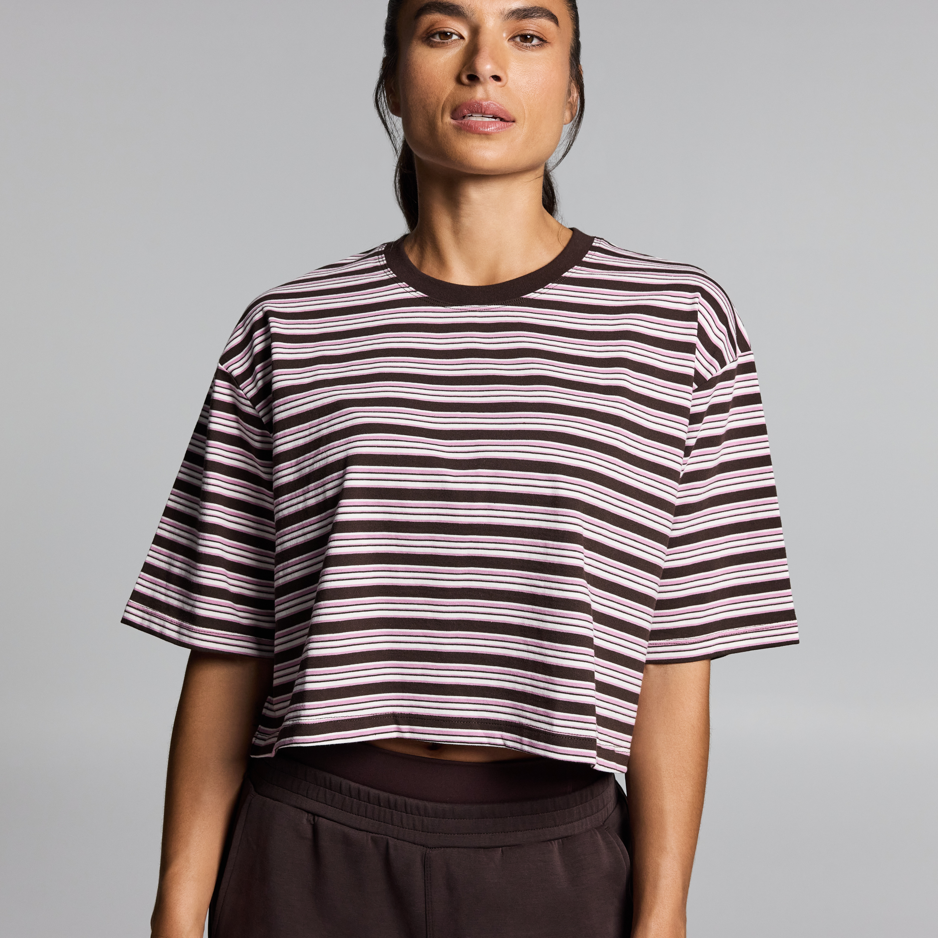 Stripe Boxy Hip Length Tee