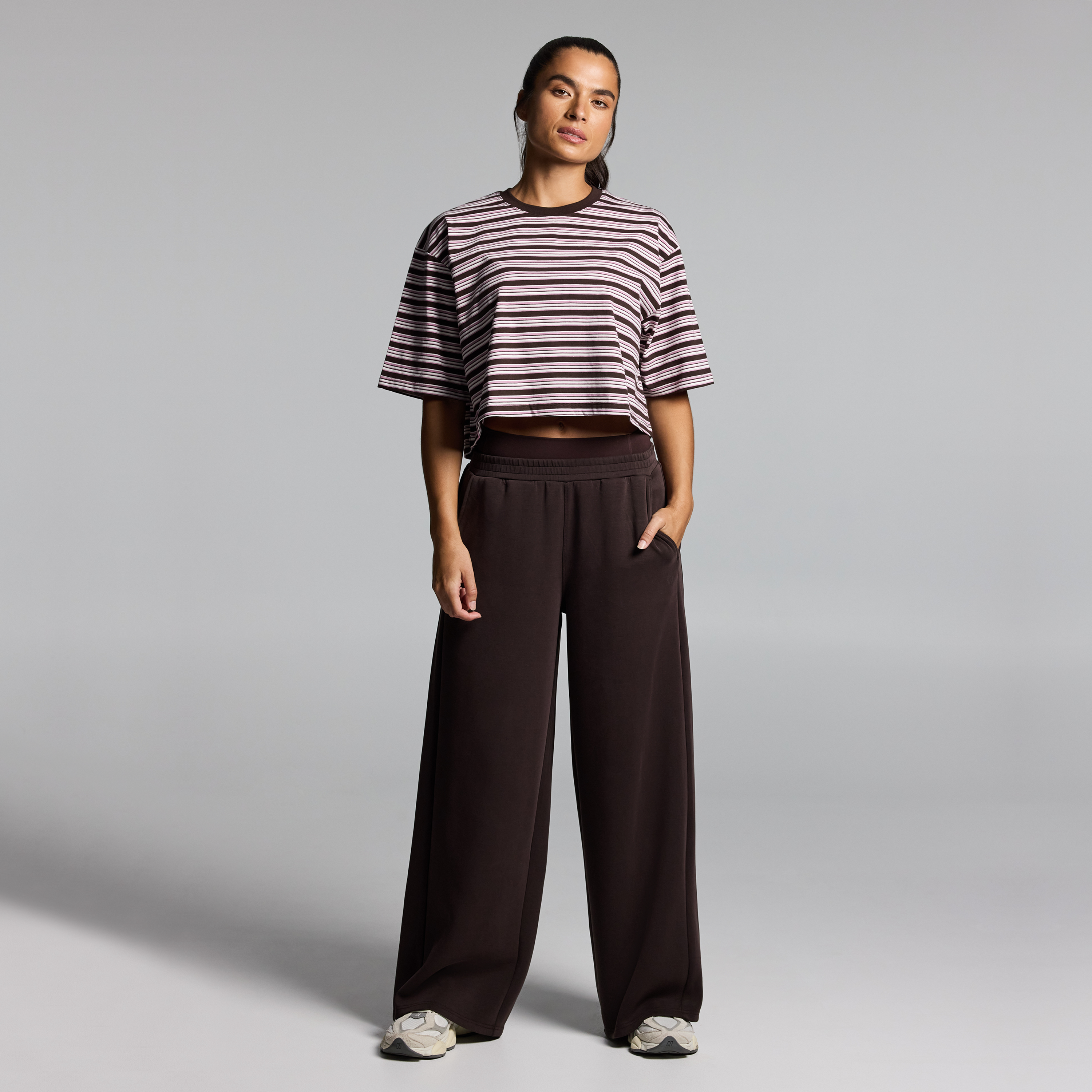 Stripe Boxy Hip Length Tee