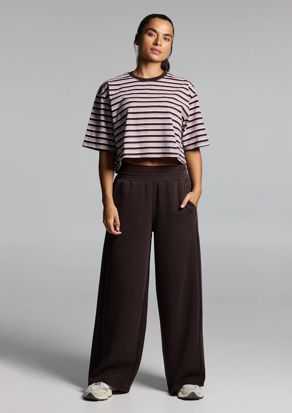 Stripe Boxy Hip Length Tee