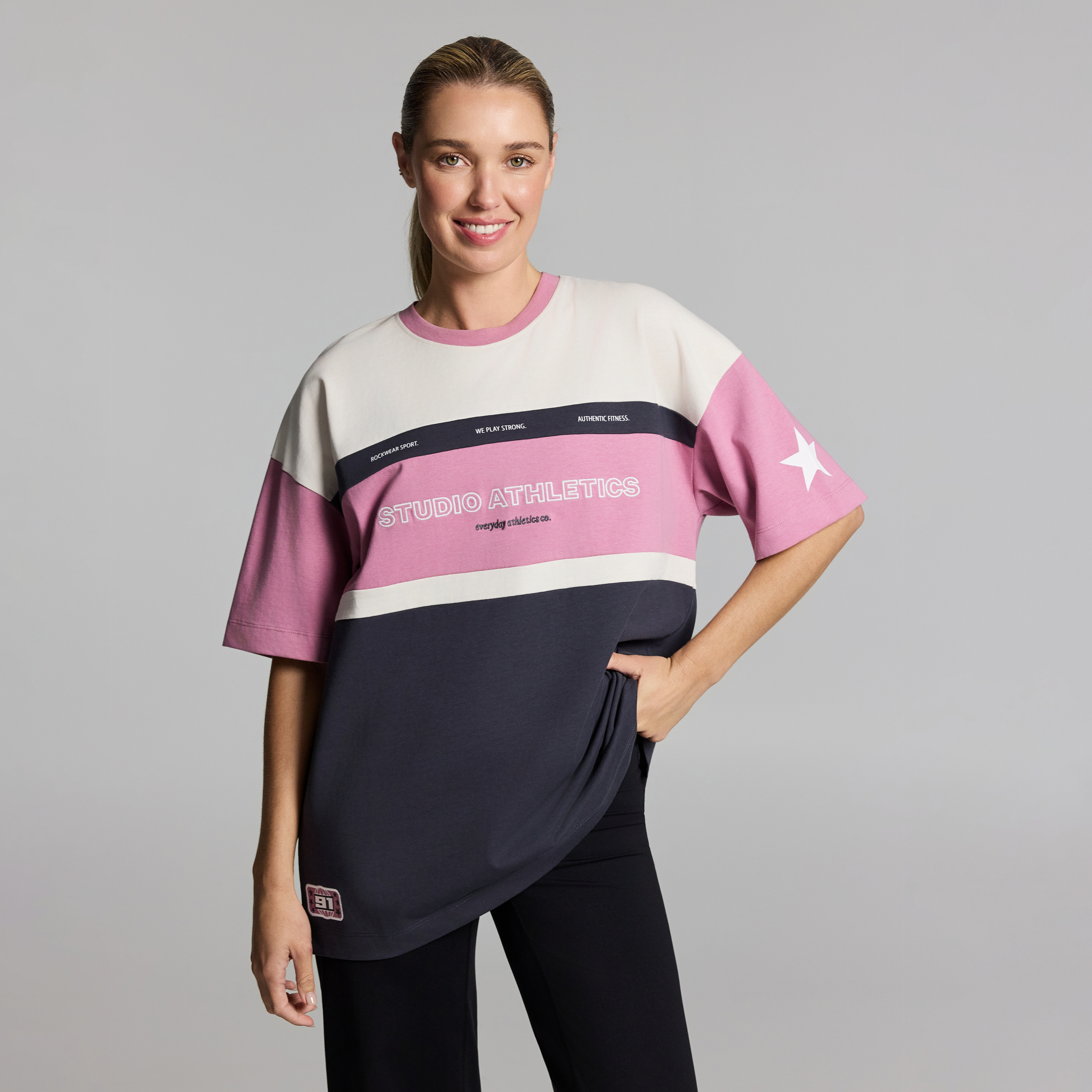 Blocked Baggy Fit Tee