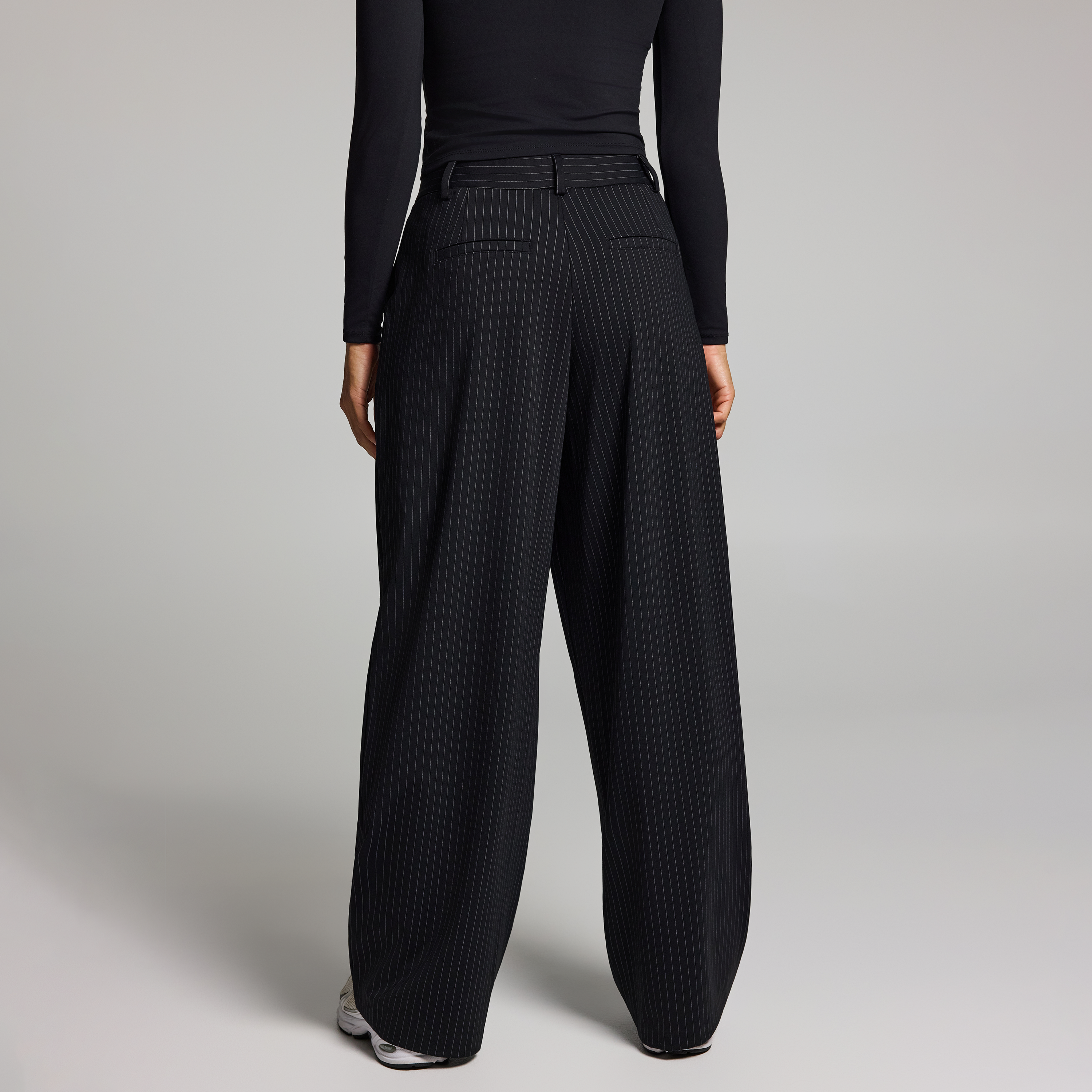 Stretch Pinstripe Straight Leg