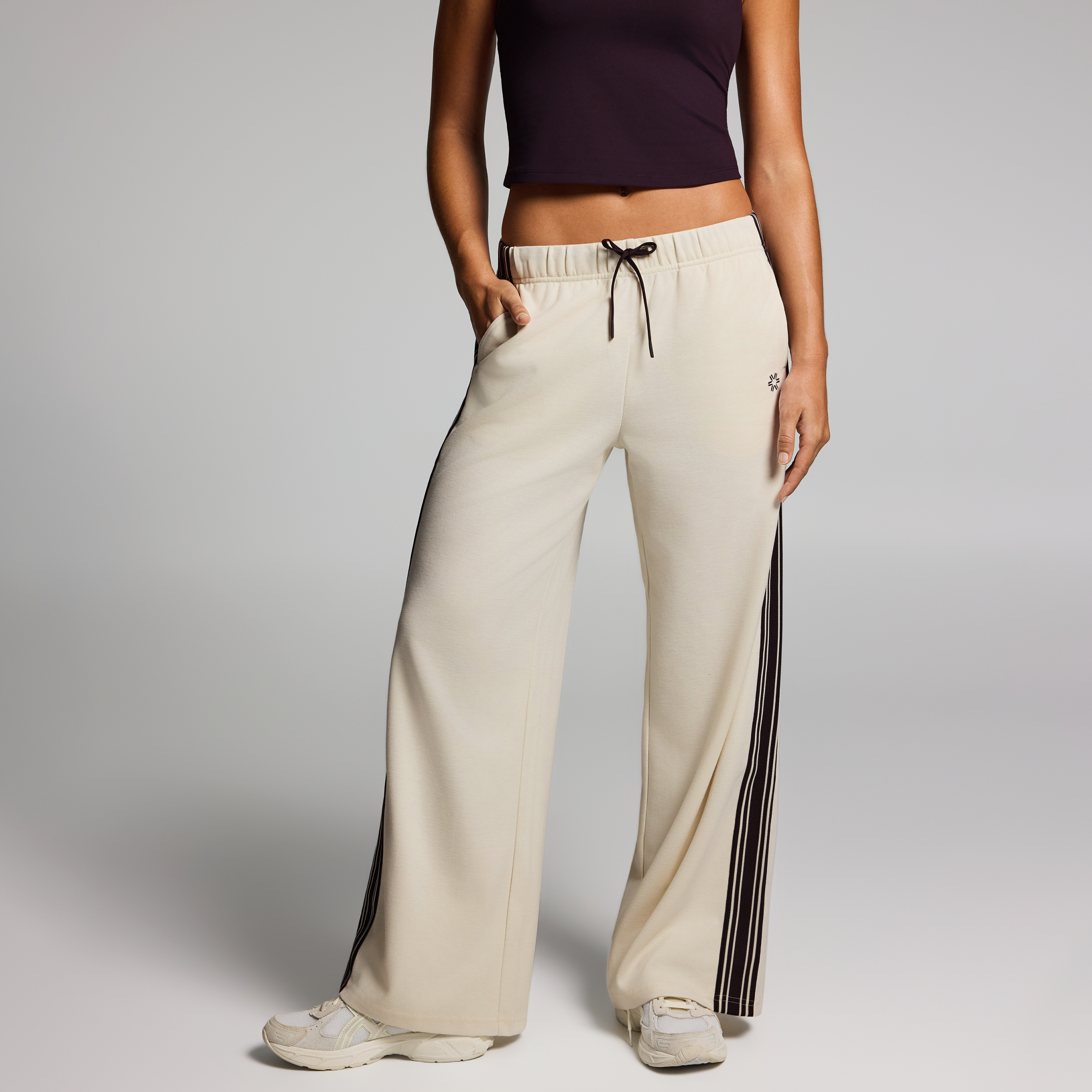 Textured Straight Leg Pants