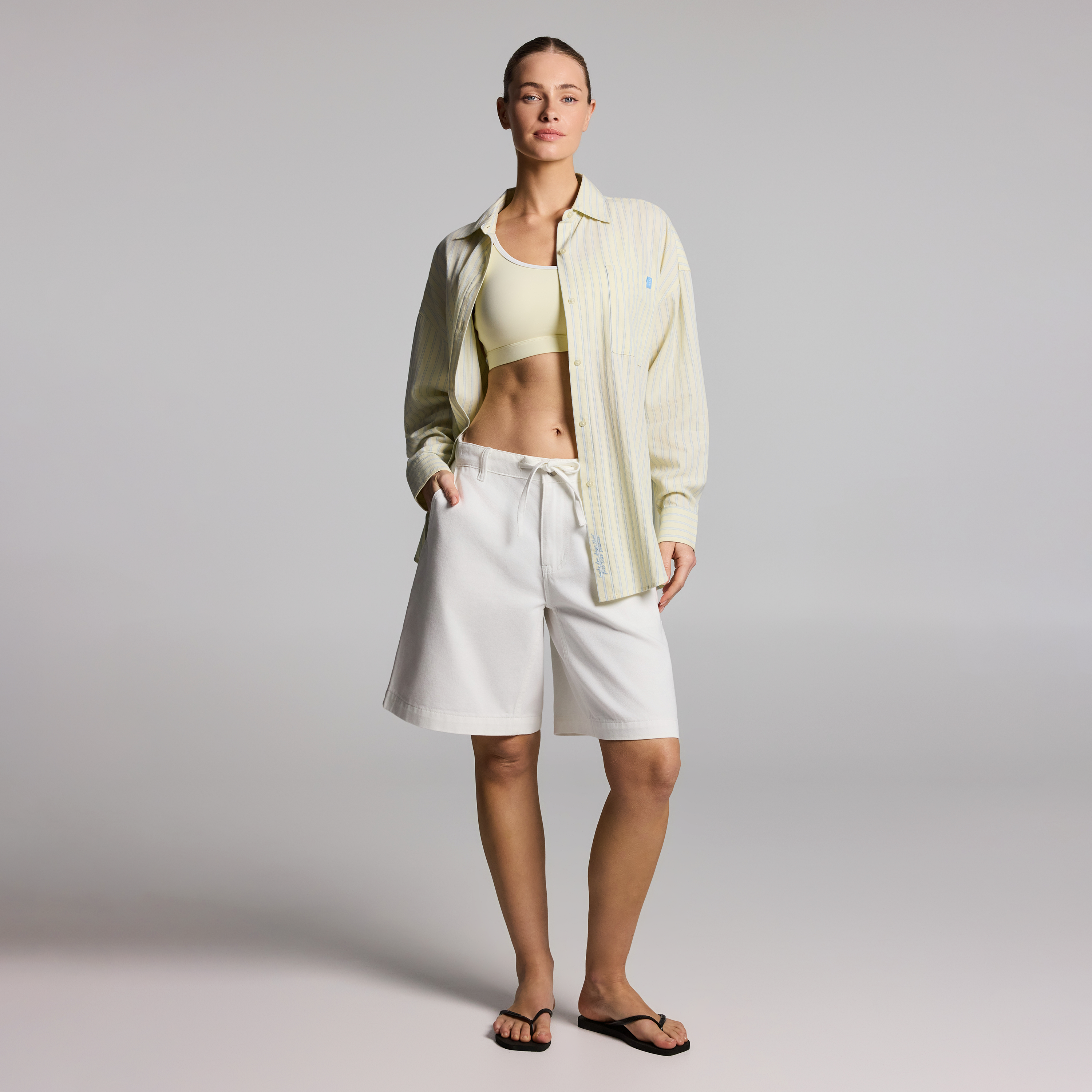 Relaxed Denim Pocket Jort Shorts
