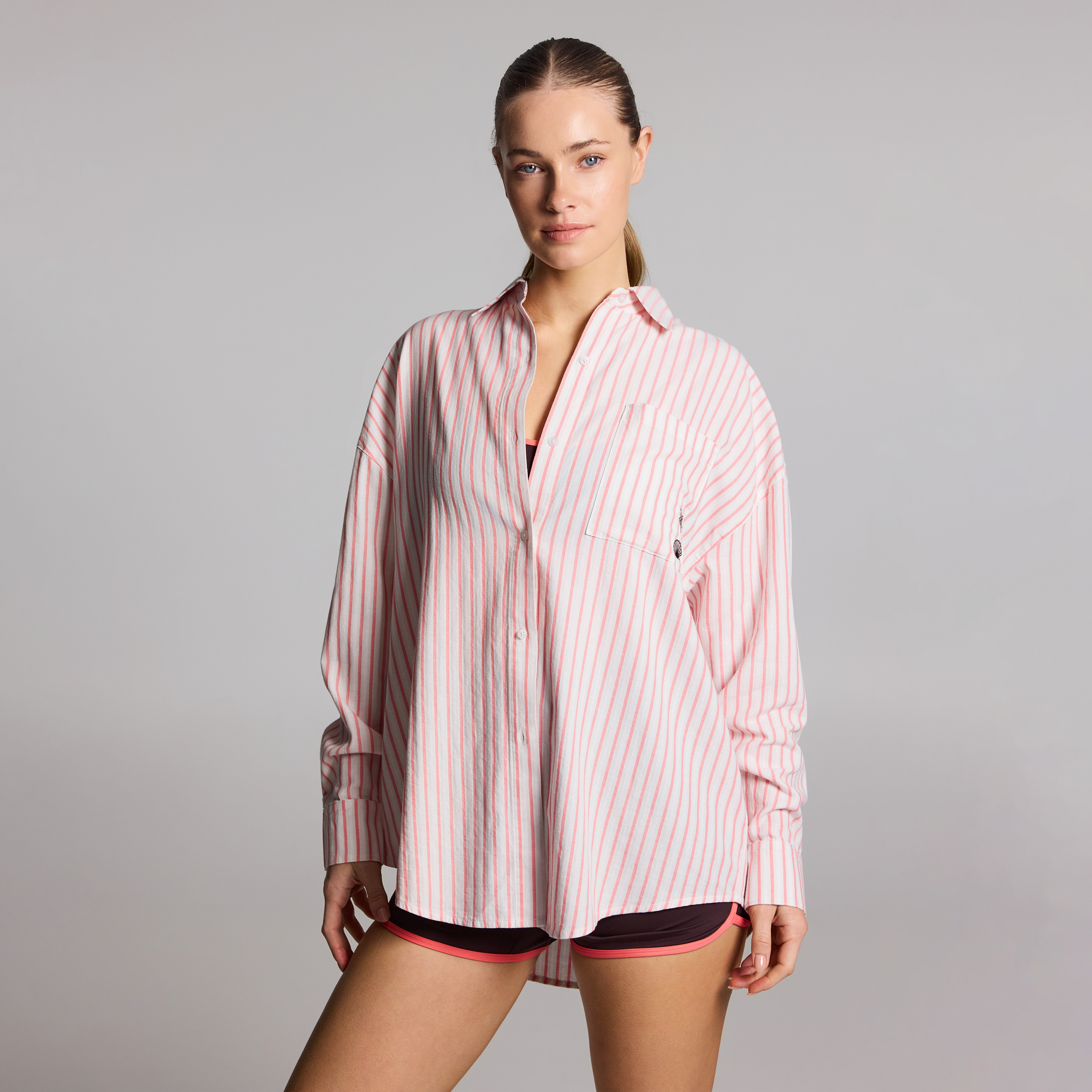 Oversized Cotton Button Down Shirt