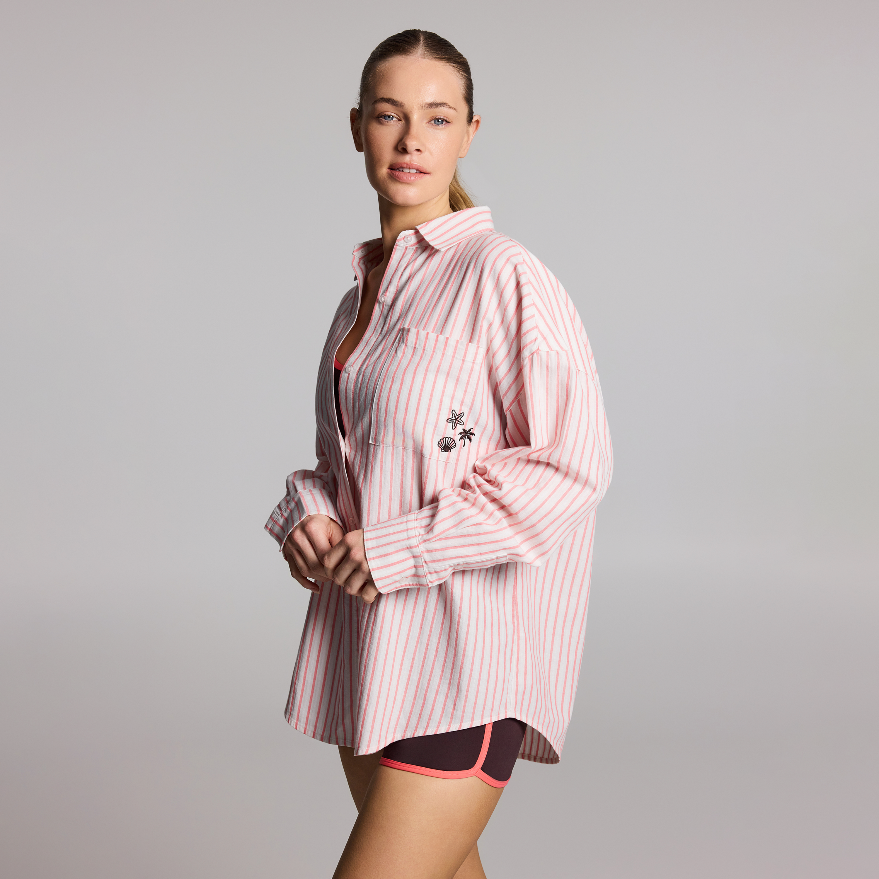 Oversized Cotton Button Down Shirt