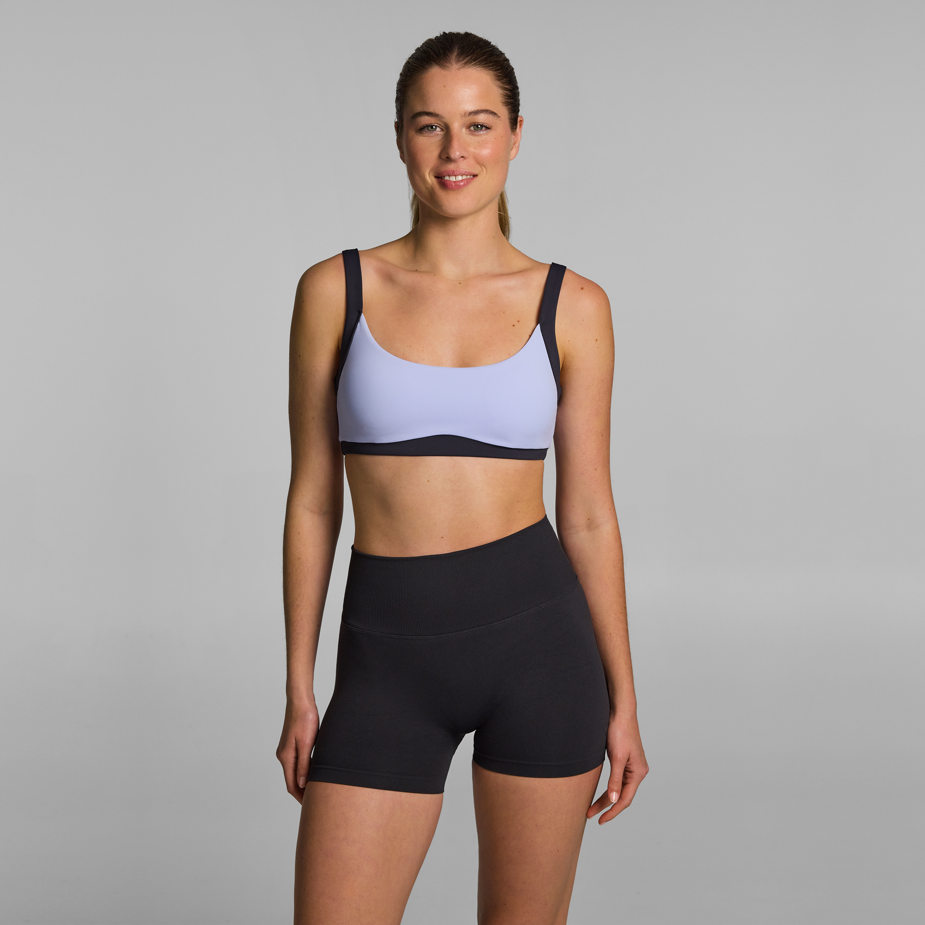 Blocked Medium Support Sports Bra