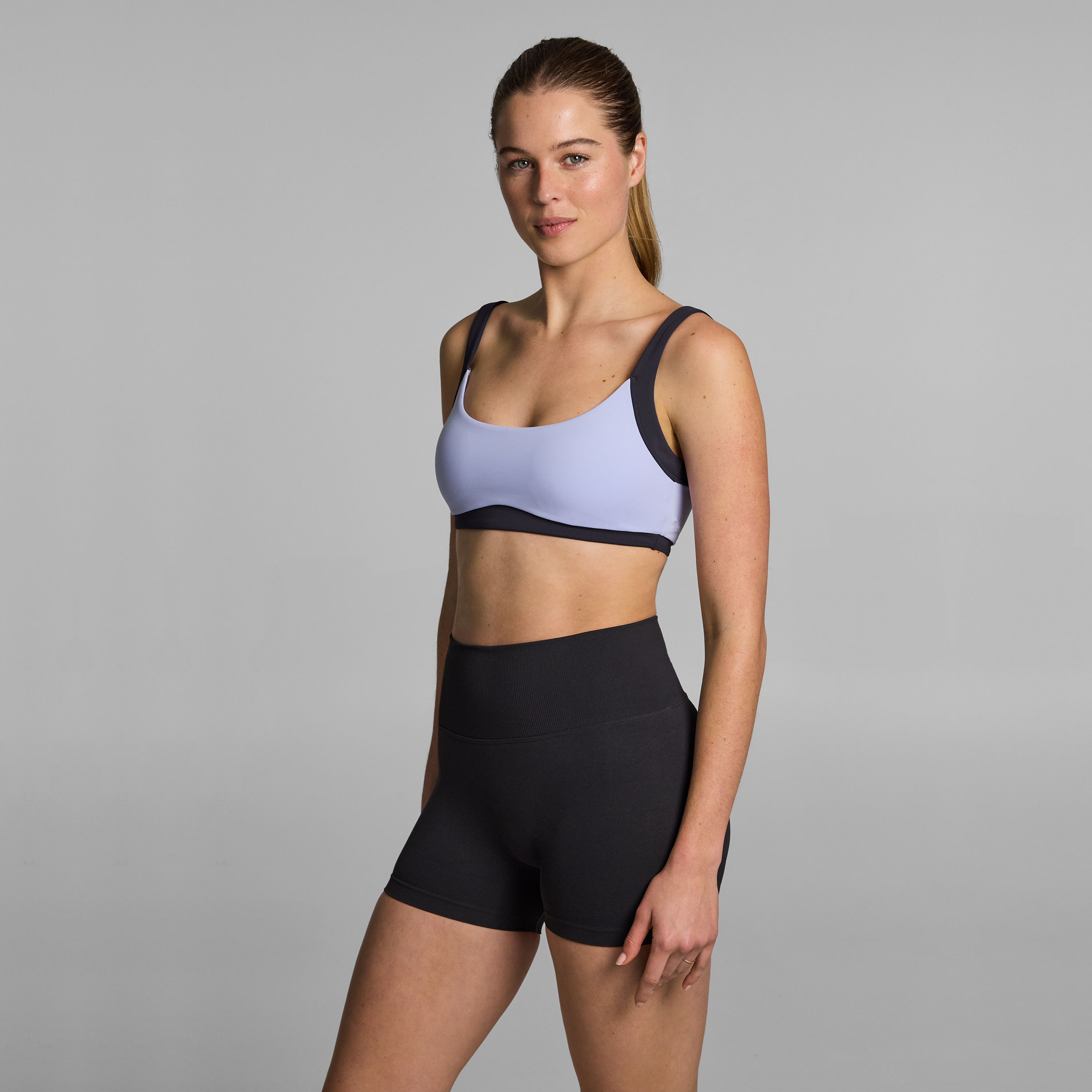 Blocked Medium Support Sports Bra
