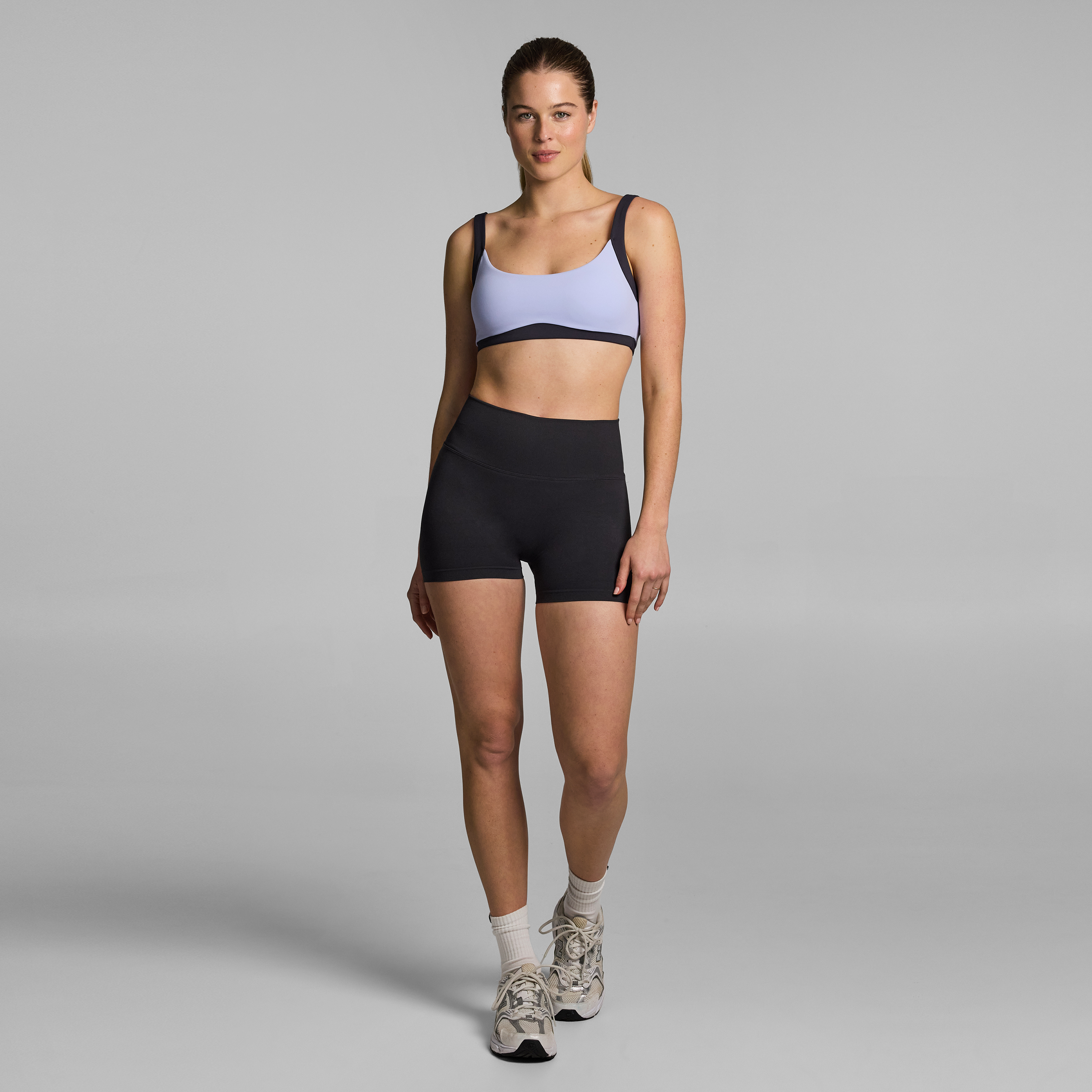 Blocked Medium Support Sports Bra