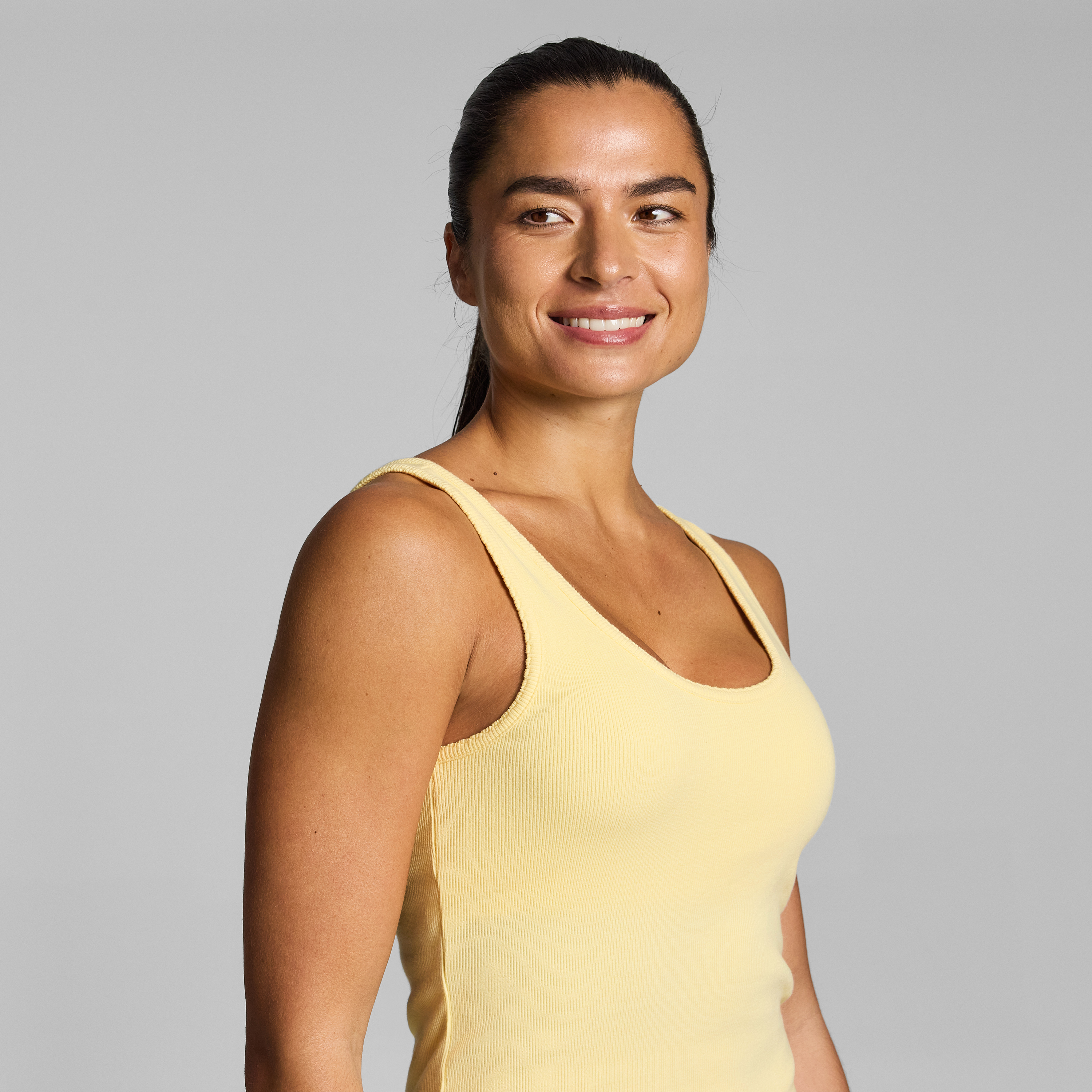 Rib Shelf Bra Low Support Singlet