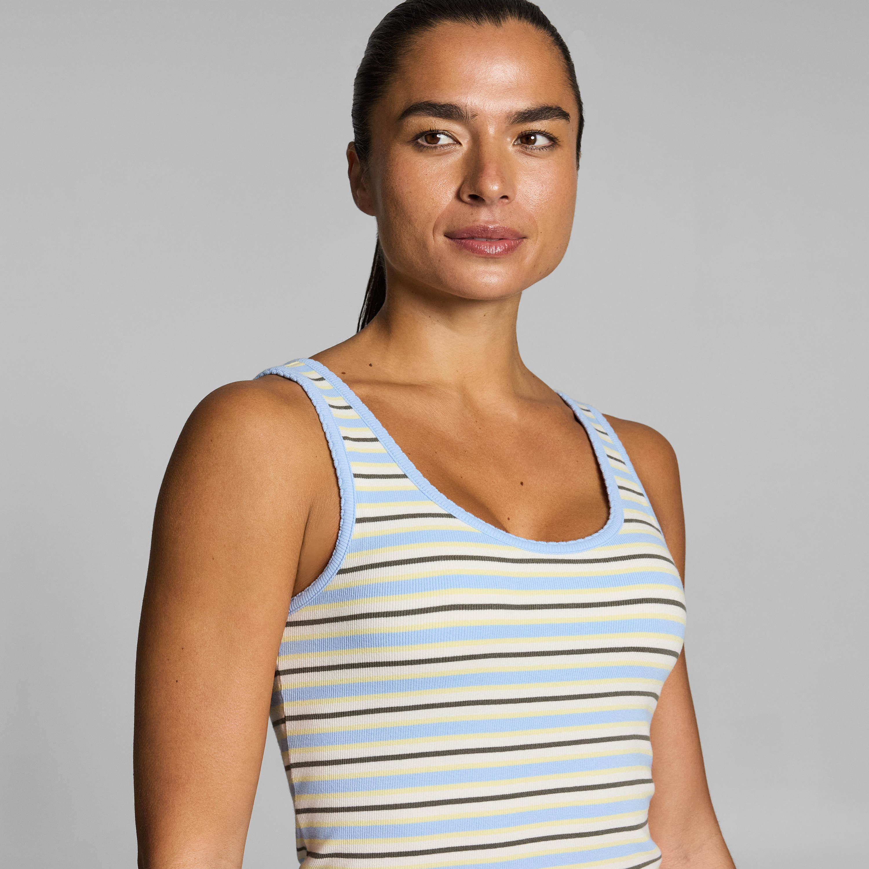 Rib Shelf Bra Low Support Singlet
