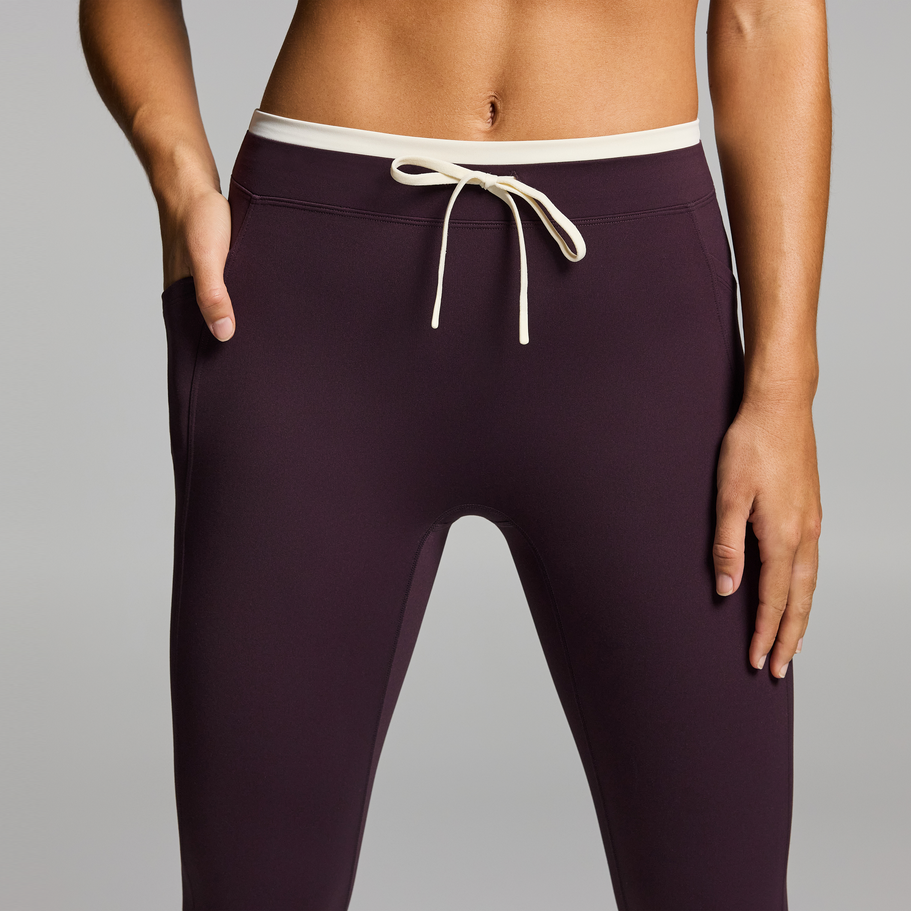 Tie Front Tipped Pocket Ankle Grazer Tights