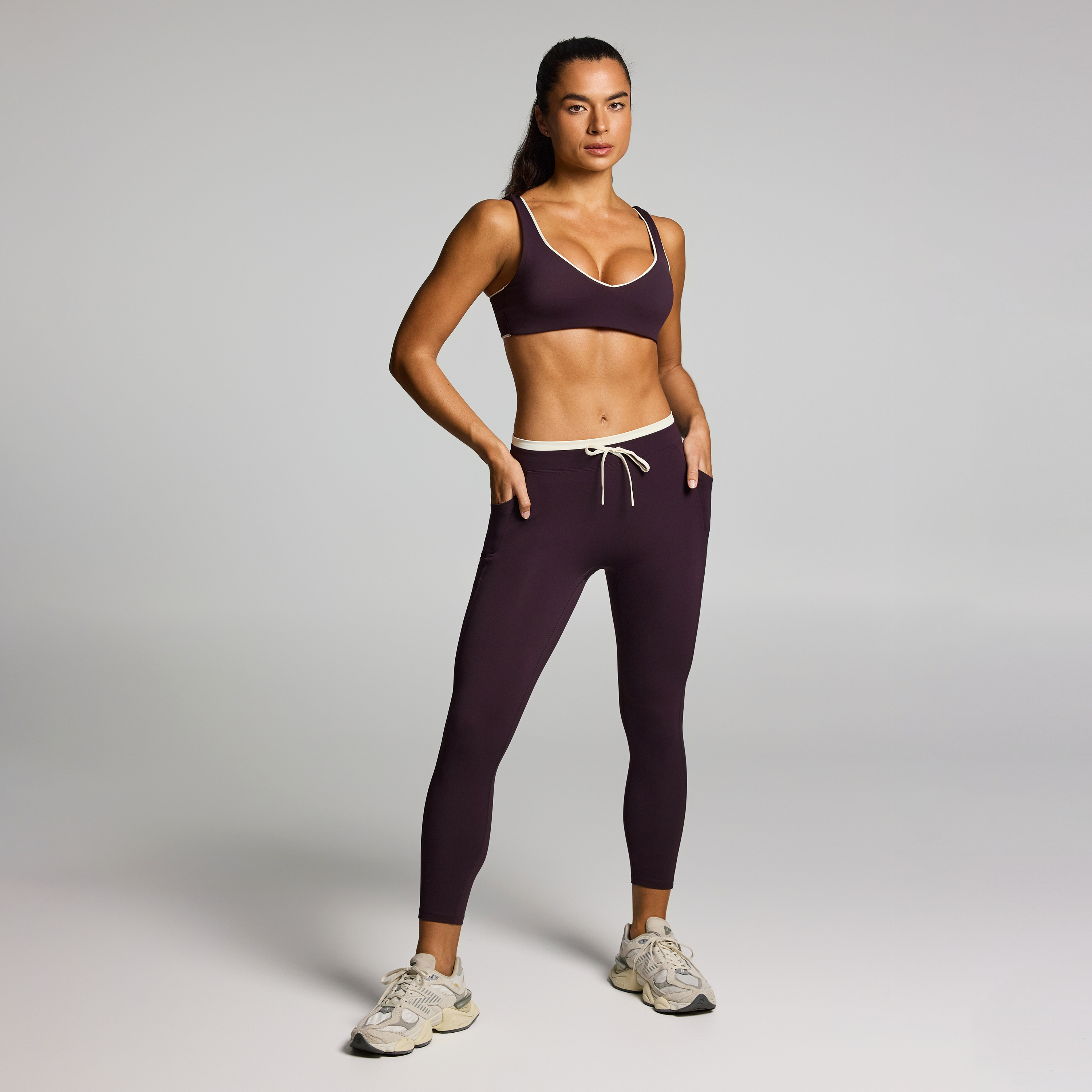 Tie Front Tipped Pocket Ankle Grazer Tights