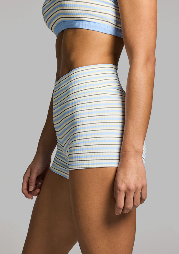 Rib High Rise Booty Studio Shorts