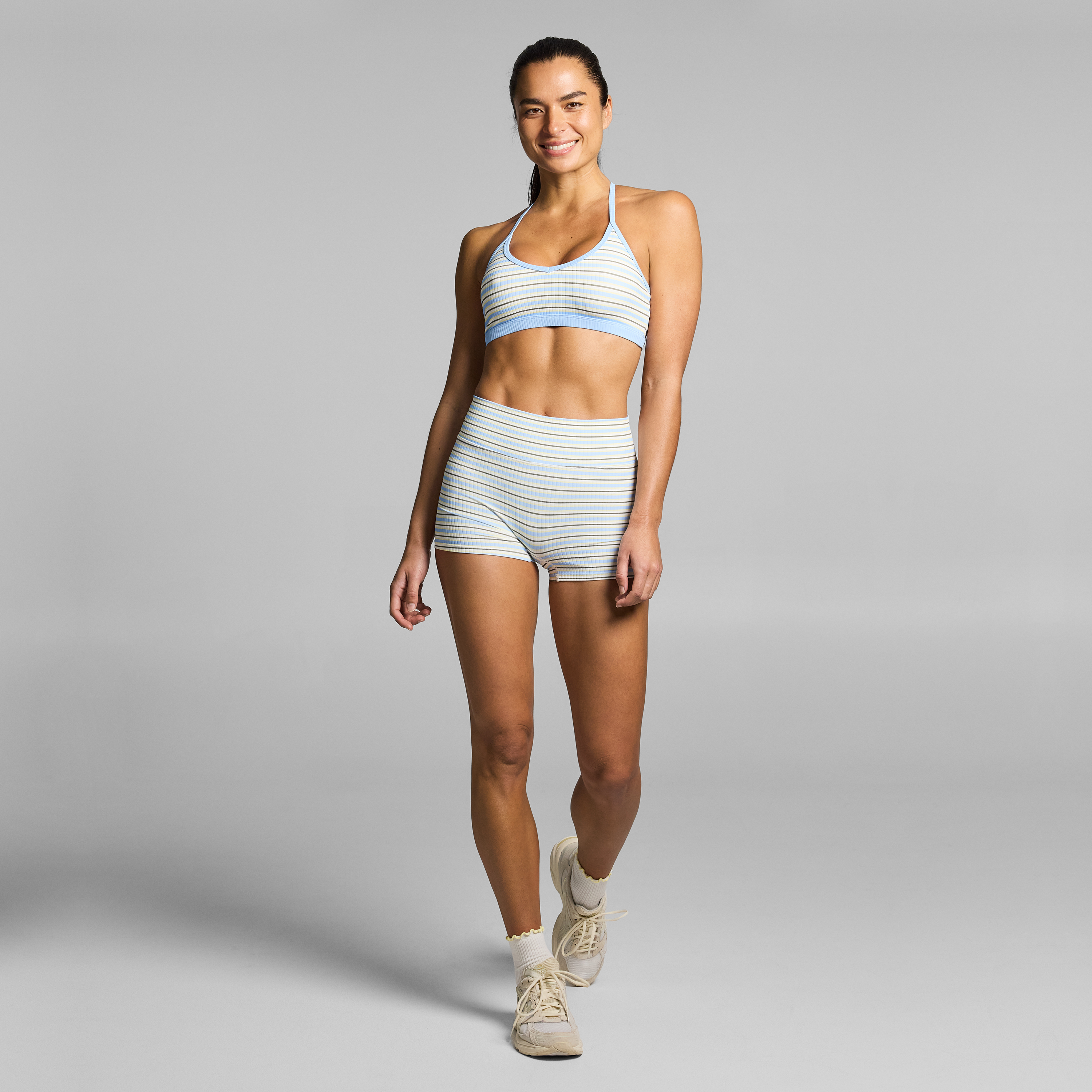 Rib High Rise Booty Studio Shorts