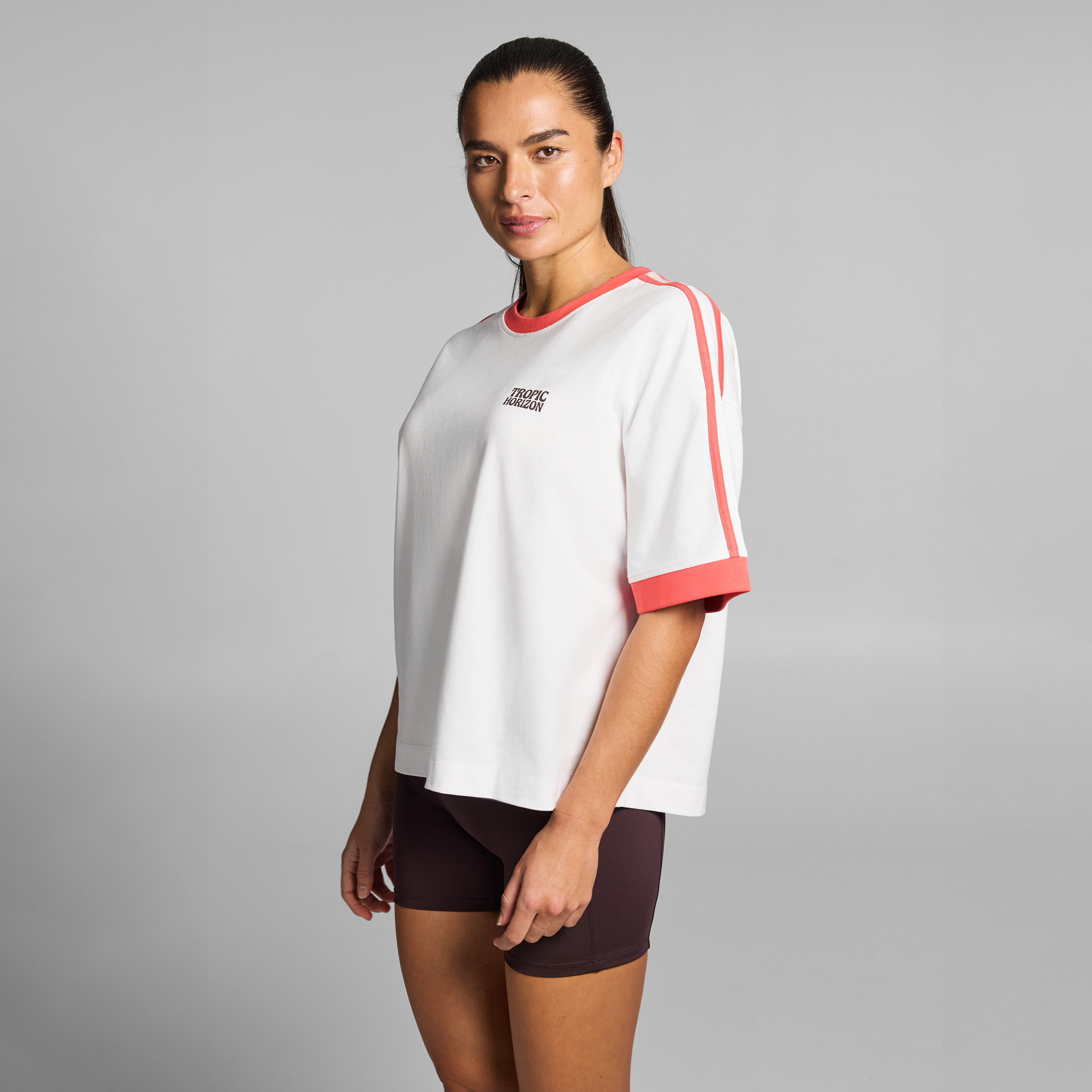 Colour Block Oversize Boxy Cotton Tee