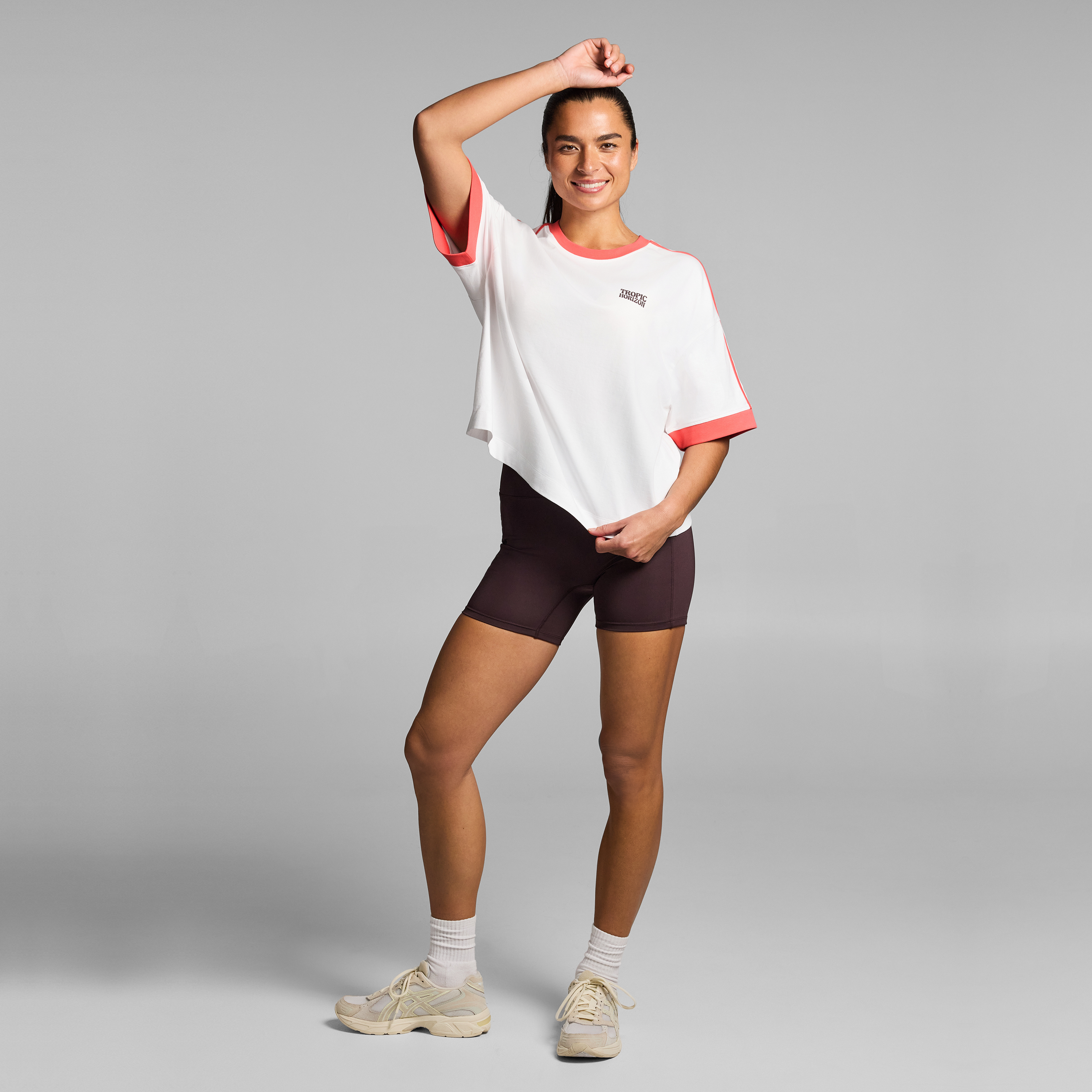 Colour Block Oversize Boxy Cotton Tee